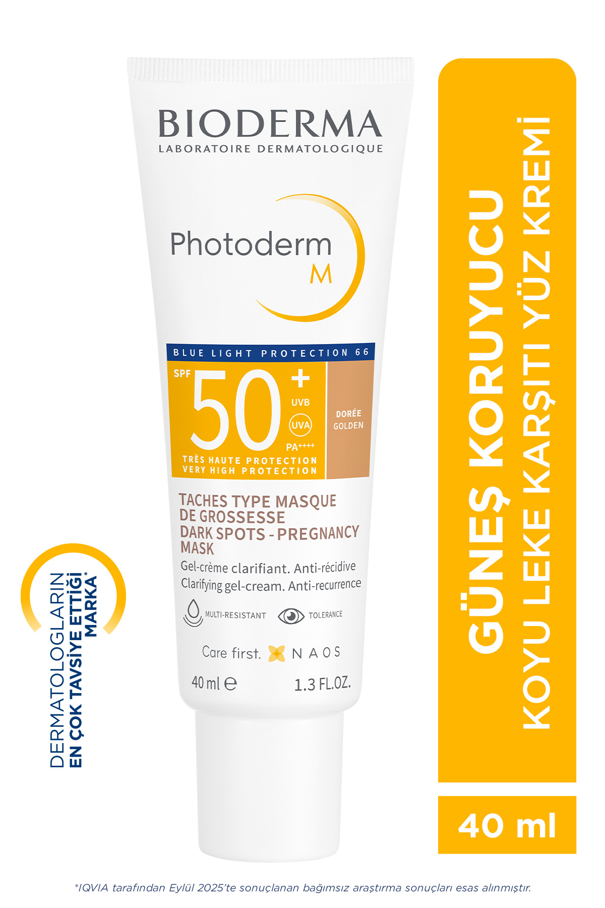 Bioderma Photoderm M SPF50+ Kapatıcı Etkili Leke Karşıtı Renkli Güneş Kremi Golden 40 ML