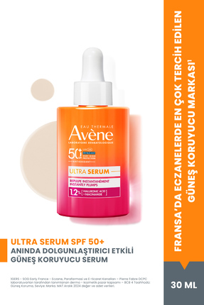 Avene Ultra Serum SPF 50+ Dolgunlaştırıcı Etkili UVA,UVB ve Mavi Işık Karşıtı...
