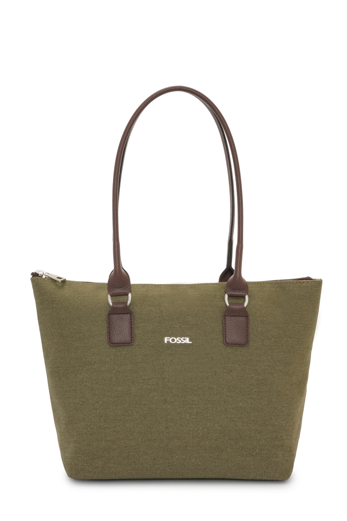 Canvas Khaki Women's Hand and Shoulder Bag 05FO26Y5116