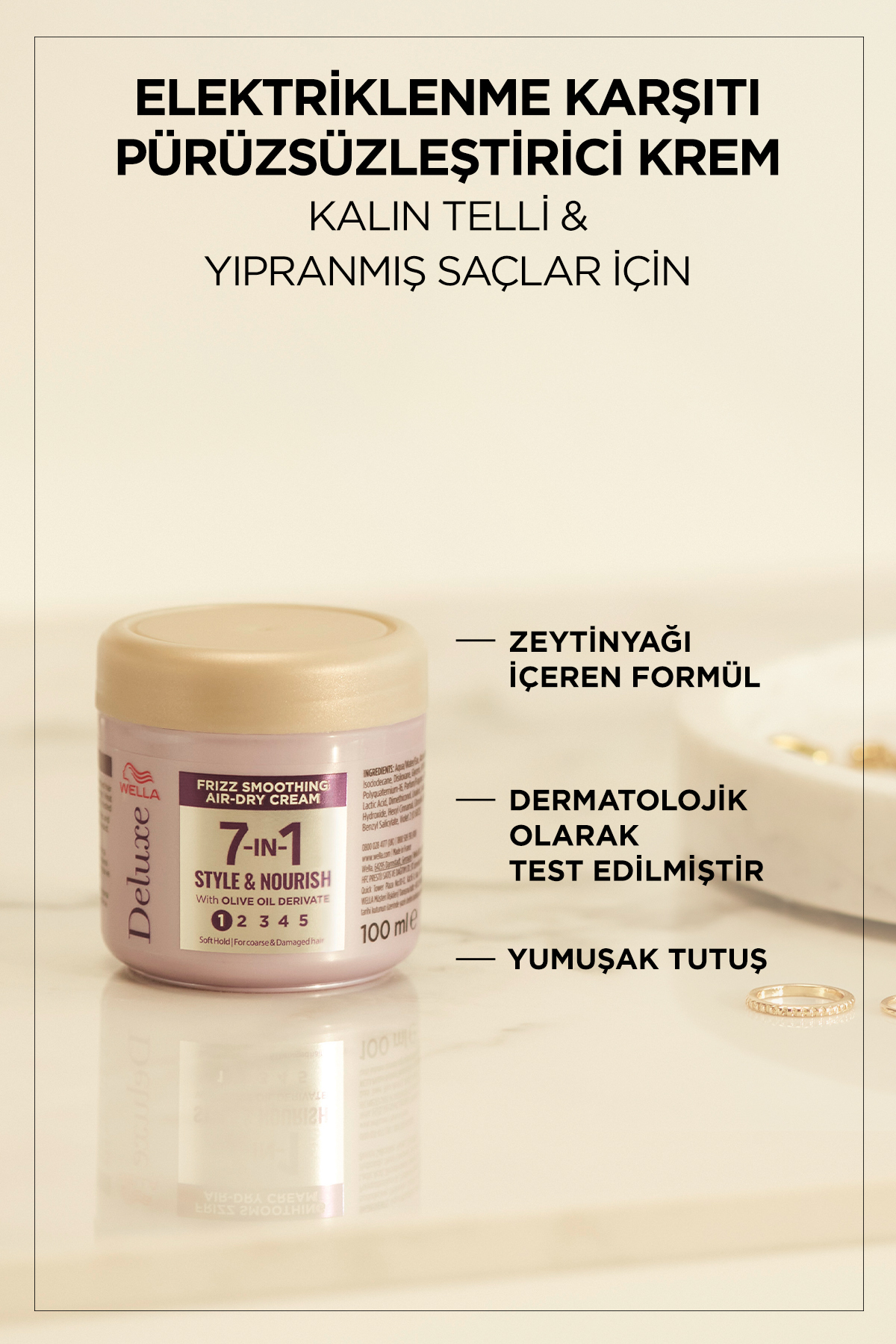 Deluxe Elektriklenme Karşıtı Pürüzsüzleştirici Saç Kremi 150 ML — 4064666943220 — تصویر 2 از 6