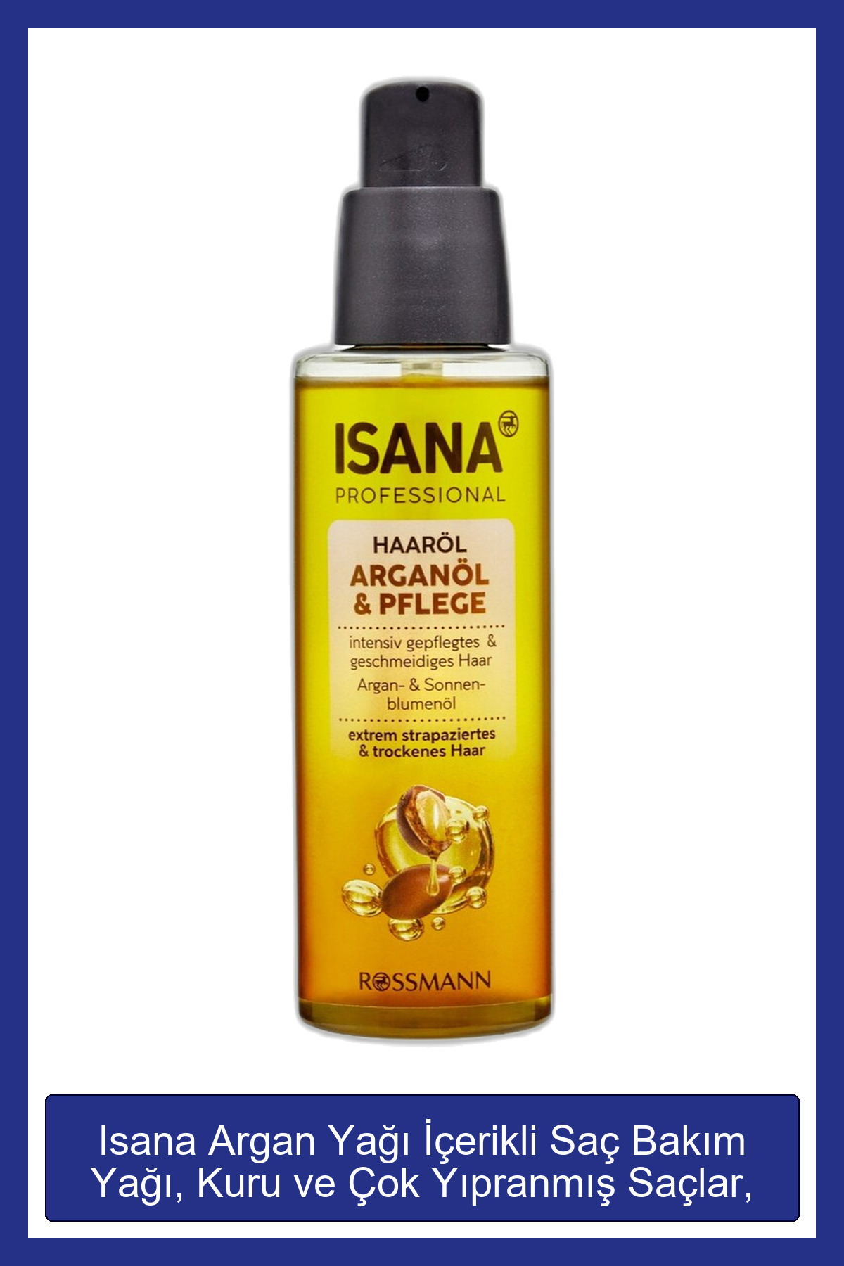 Isana Professional Argan Yağı İçerikli Saç Bakım Yağı, Kuru ve Çok Yıpranmış Saçlar, 100 ml — dop6523436igo