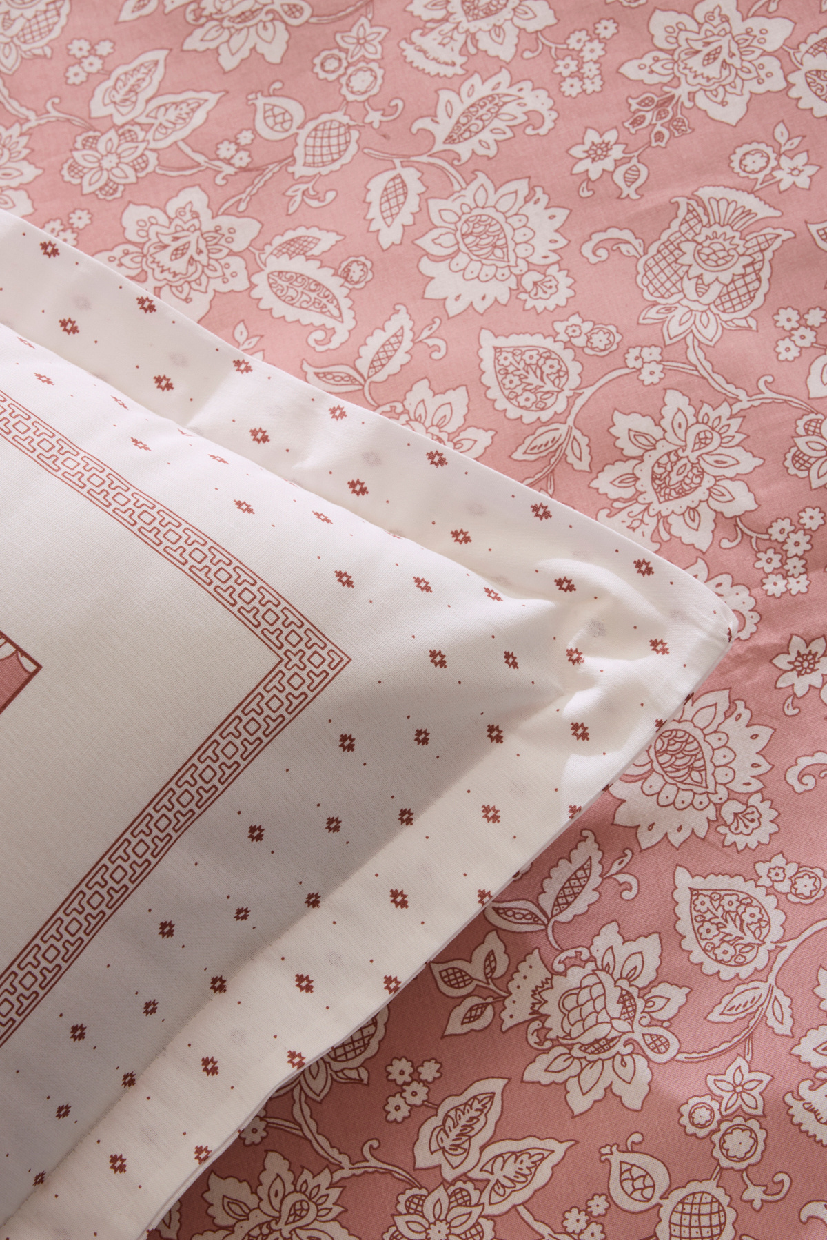 Karaca Home Celerina Pembe %100 Pamuk Çift Kişilik Fitted Nevresim Takımı 9