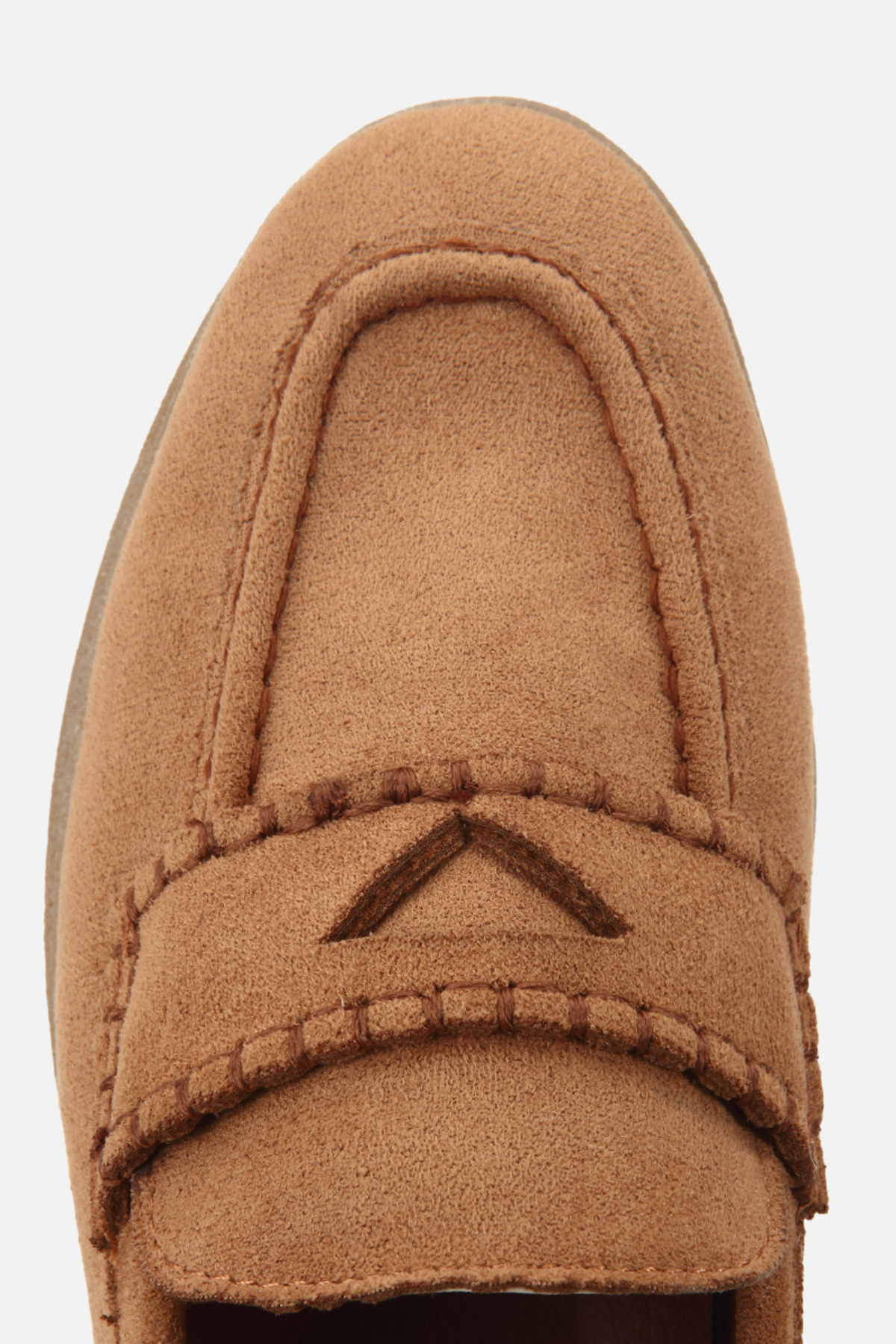 Yaya by Hotiç Kadın Taba Süet Dikiş Detaylı Loafer görsel 5