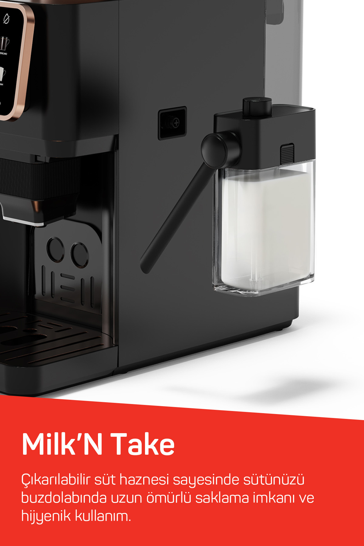 OK0042 Okka Barista Pro Otomatik Espresso Makinesi 1400W, Duo Heat Teknolojisi, Krom 5