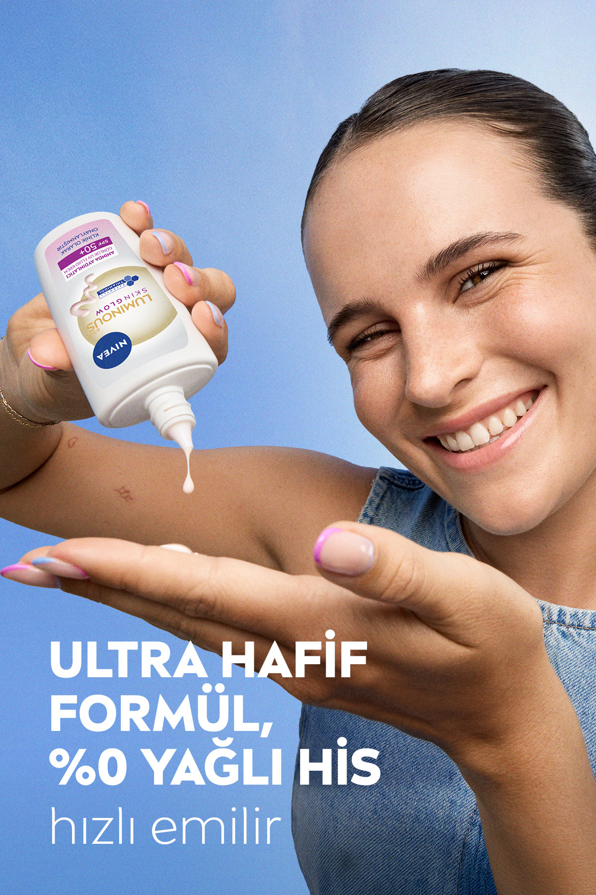 SPF50+ Luminous630 Skin Glow Aydınlatıcı Yüz Güneş Kremi 40ml ve Böğürtlen Renkli Dudak Bakım Kremi — SET.NVE.1374 — تصویر 6 از 8