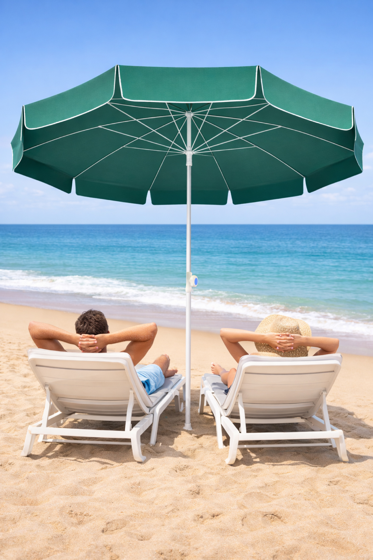 Garden High Quality Tiltable Sunproof Beach Umbrella 200cm - Plain Pattern Mixed Color