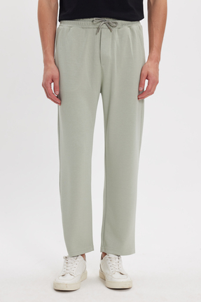 Tudors Erkek Regular Fit Beli Lastikli Bağcıklı Jogger Gri Pantolon Rahat Kes...