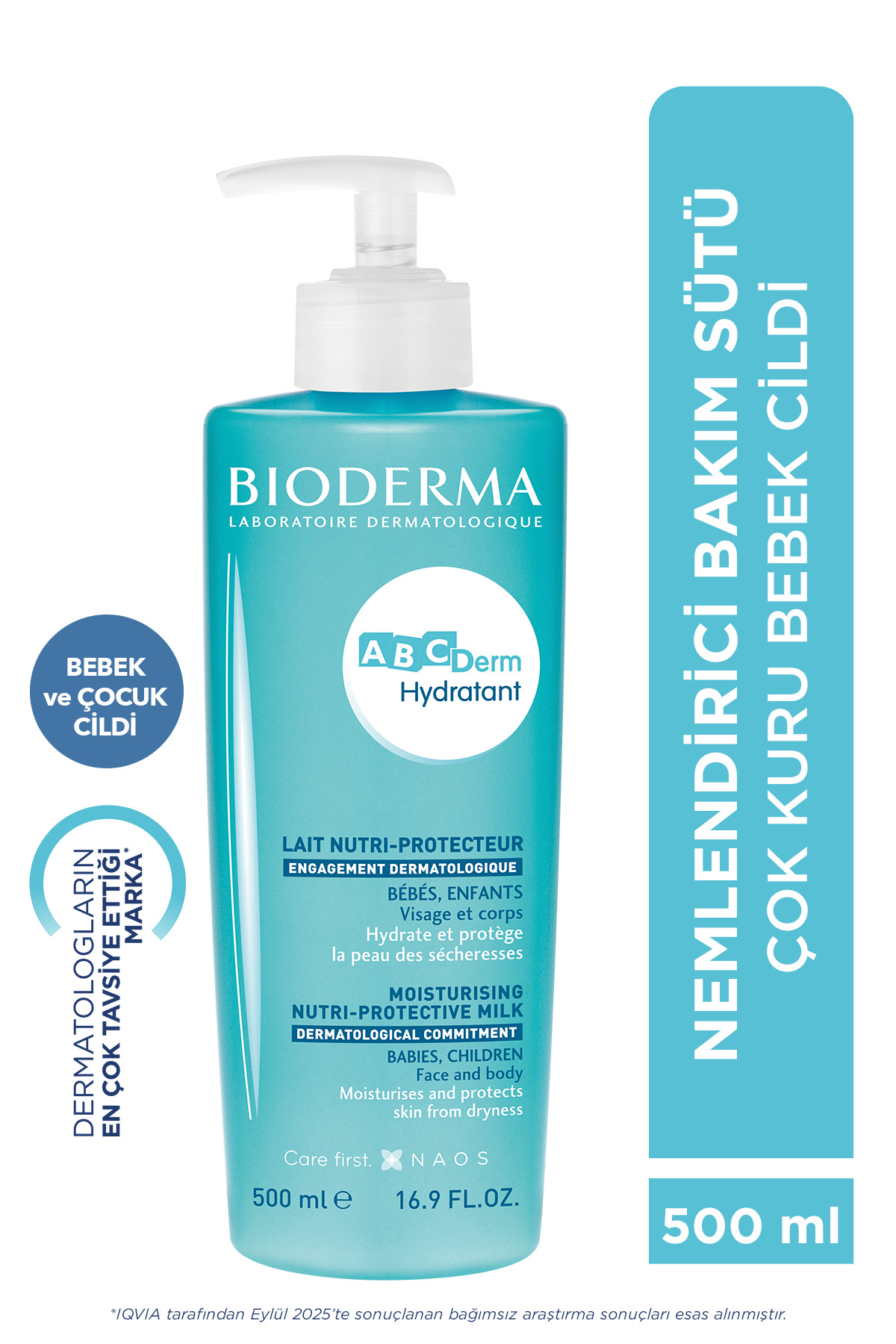 ABCDerm Hydratant Yenidoğan, Bebek ve Çocuk için Besleyici Yoğun Nemlendirici Bakım Kremi 500 ml — 3401353767218 — تصویر 1 از 3