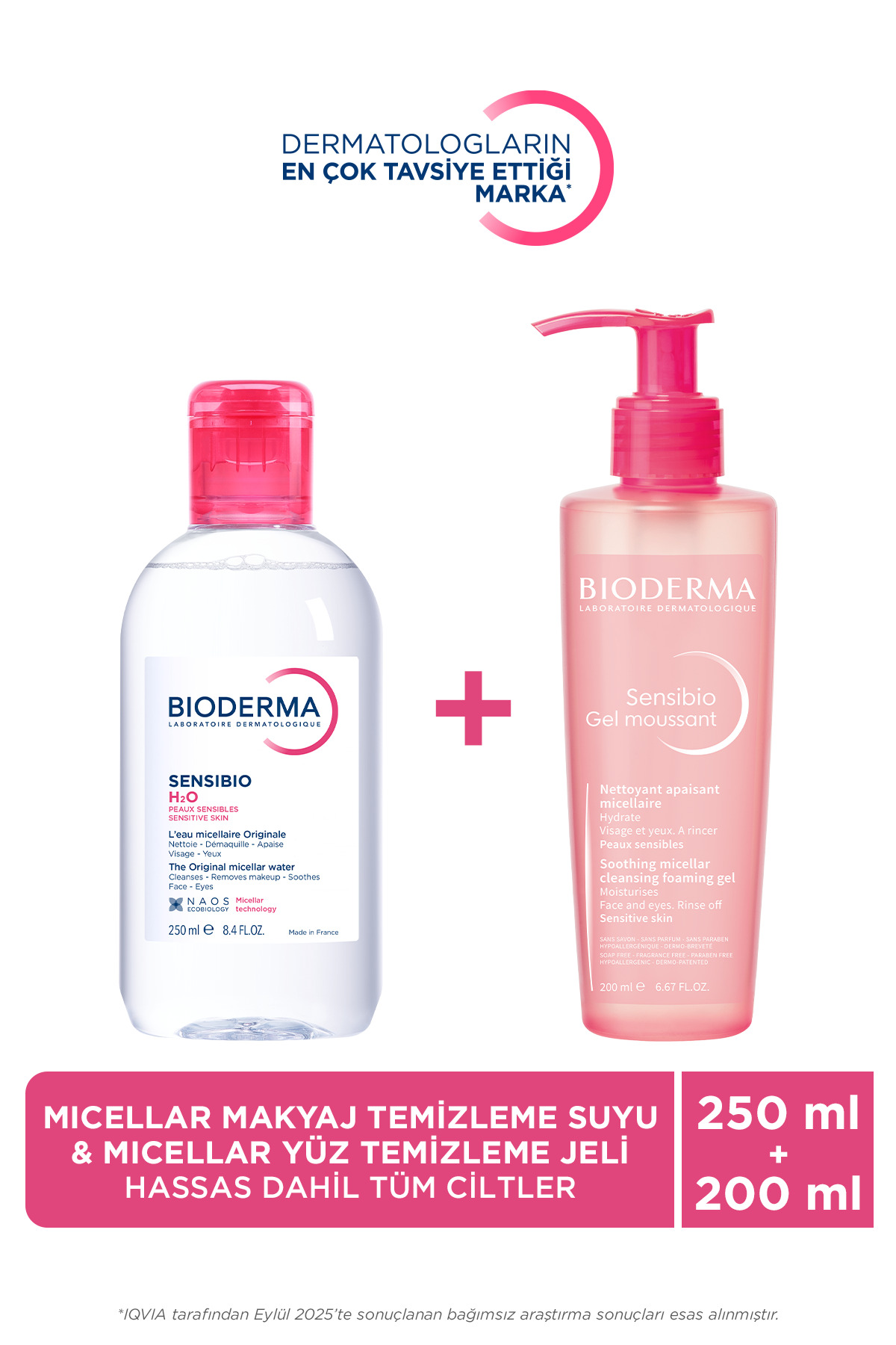 Bioderma Sensibio Micellar Makyaj Temizleme Suyu & Hassas ve Normal Ciltler Yüz Temizleme Jeli — 1005674569
