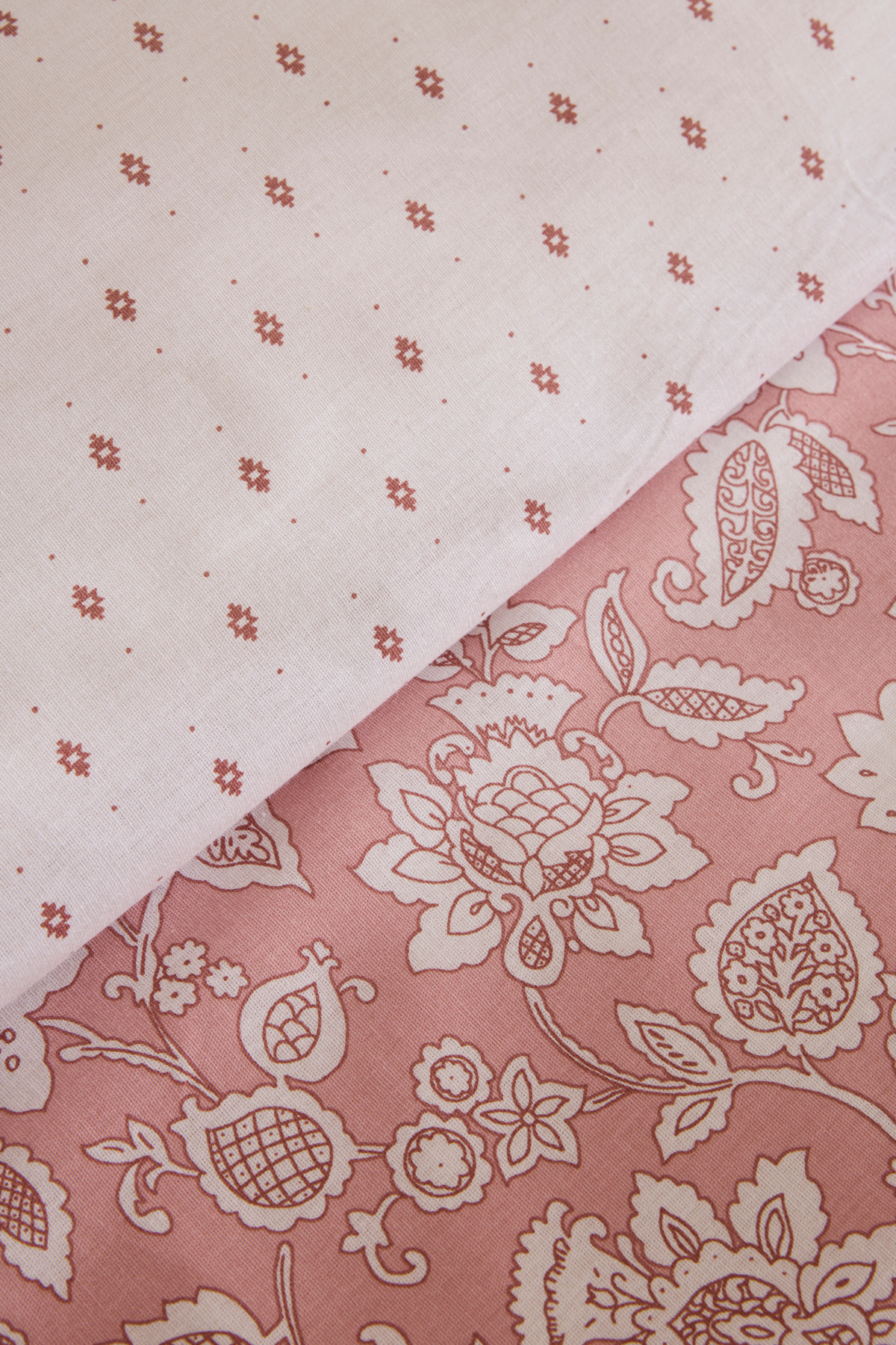 Karaca Home Celerina Pembe %100 Pamuk Çift Kişilik Fitted Nevresim Takımı 5