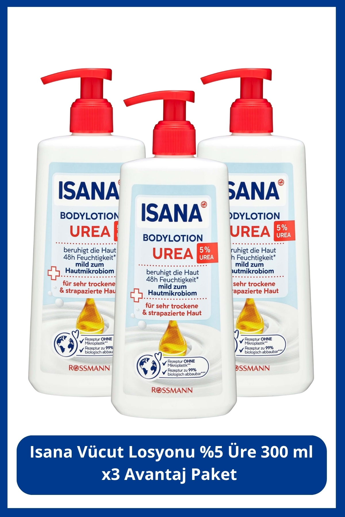 ISANA Vücut Losyonu %5 Üre 300 ml X3 Adet - Fiyatı, Yorumları