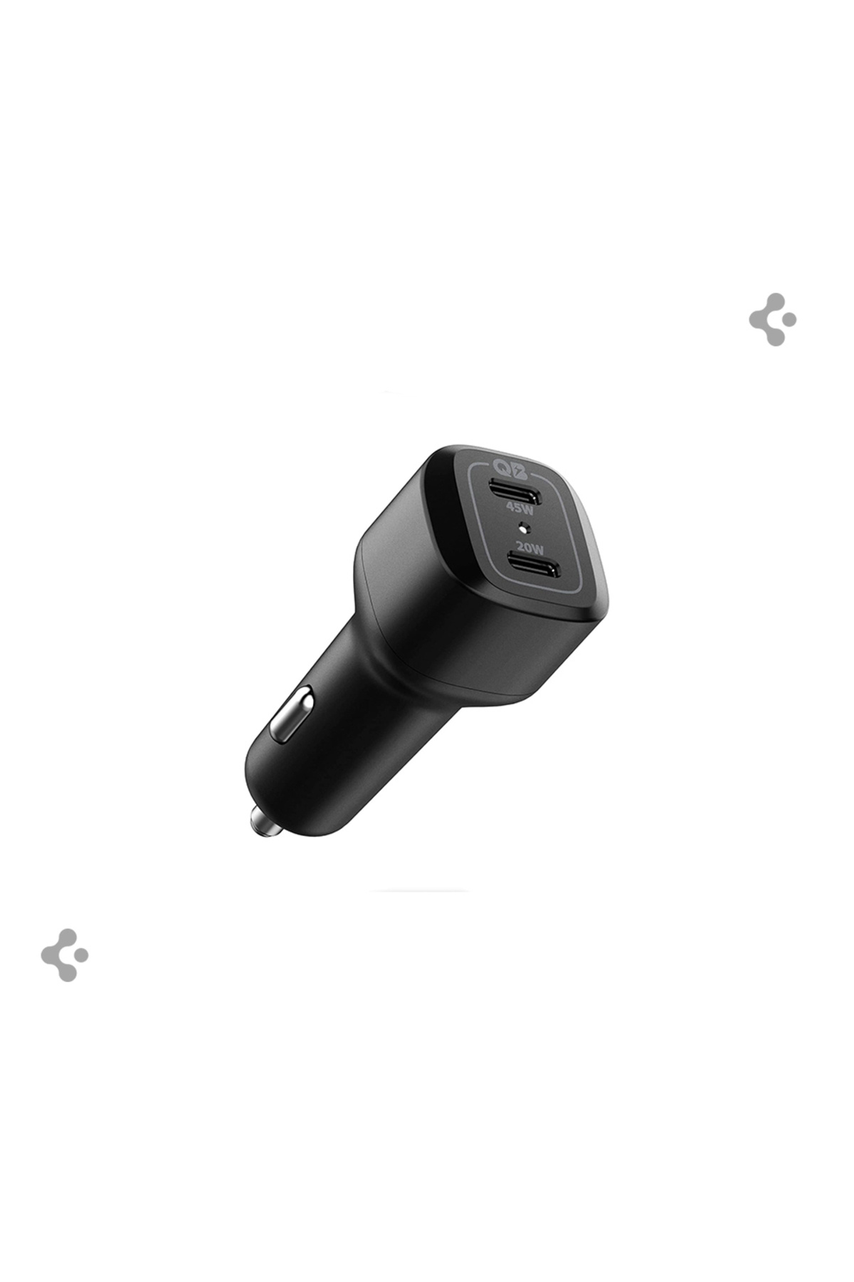 65W USB-C 2 Port In-car Fast Charger PPS Current Shielded Power Adapter Cigarette Lighter Type-C ACP02562