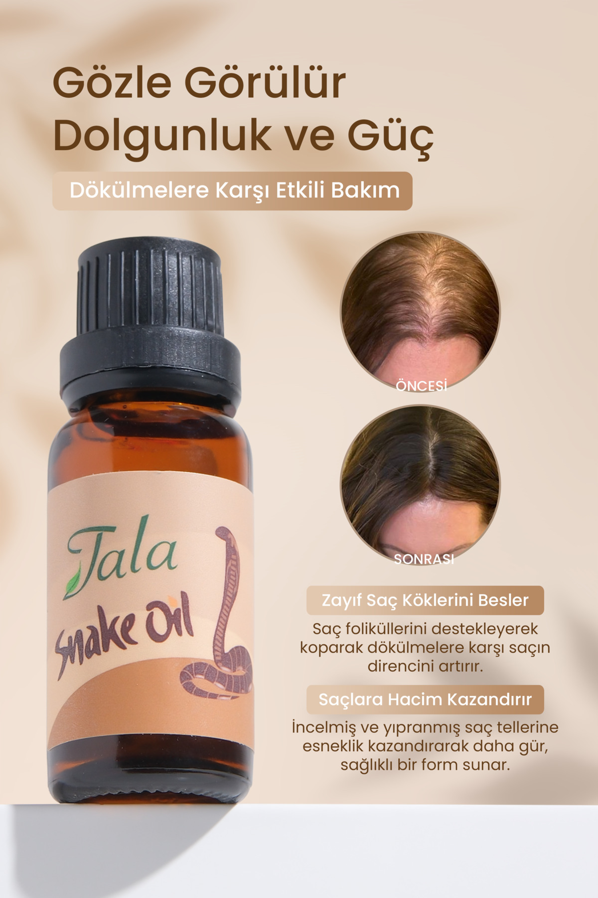 Yılan Yağı Saç Dökülmesi Karşıtı Saç Besleyici ve Onarıcı Saç Bakım Yağı 20 Ml — yılan1 — تصویر 4 از 9