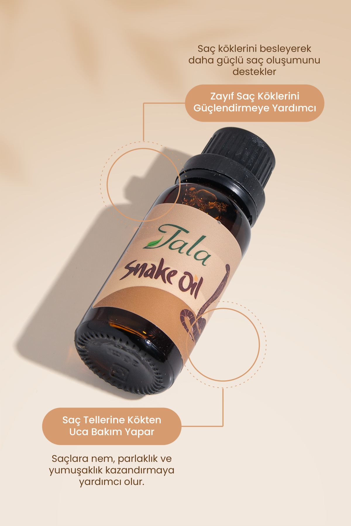 Yılan Yağı Saç Dökülmesi Karşıtı Saç Besleyici ve Onarıcı Saç Bakım Yağı 20 Ml — yılan1 — تصویر 5 از 9
