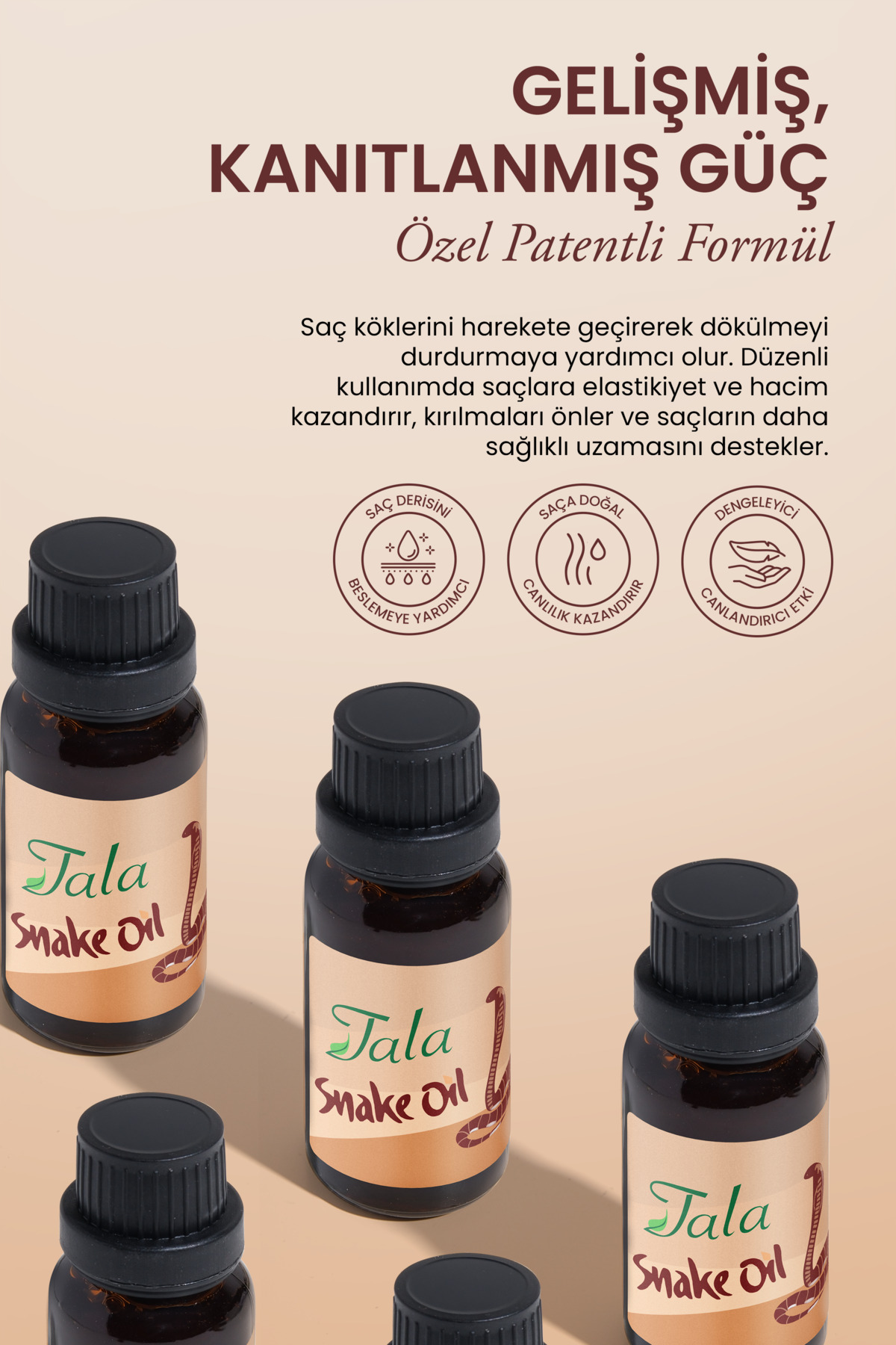 Yılan Yağı Saç Dökülmesi Karşıtı Saç Besleyici ve Onarıcı Saç Bakım Yağı 20 Ml — yılan1 — تصویر 8 از 9