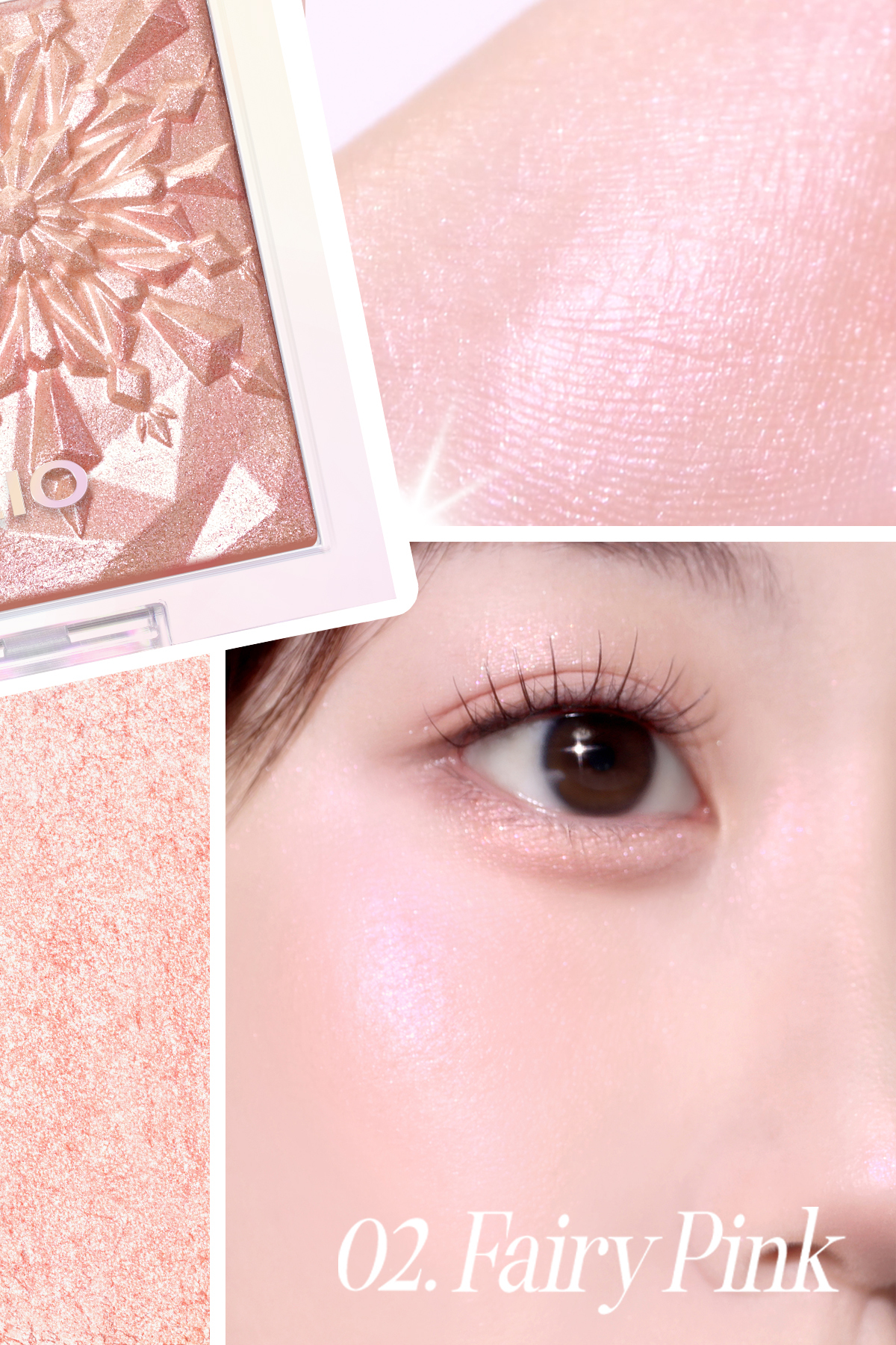 هایلایتر Prism شماره 02 Fairy Pink، هایلایتری که با ذرات ریز مروارید، درخشندگی شدیدی ایجاد می‌کند — صورتی 111160 — تصویر 3 از 9