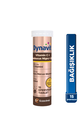 Dynavit Vitamin C & Sambucus Nigra & Çinko 15 Efervesan Tablet - Karışık Meyv...
