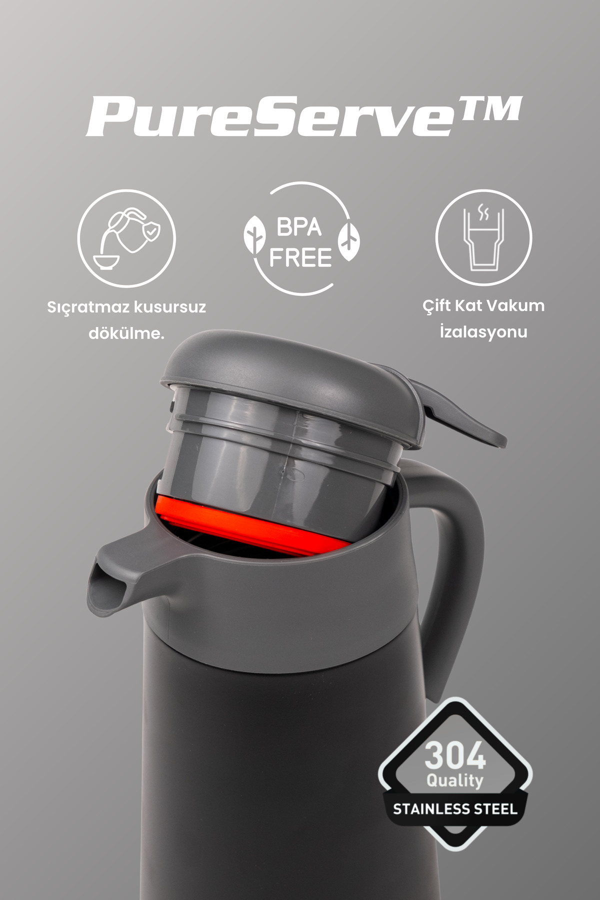 فلاسک Cooker 2 لیتر استیل ضد زنگ ColorStay DailyServe CKR2113 اورجینال - تصویر 3