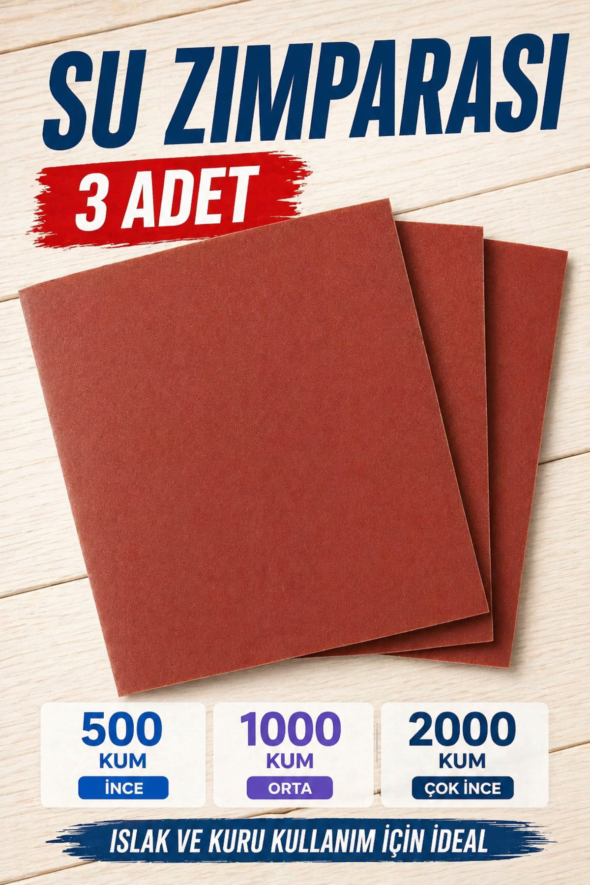 IRATE ２枚セット Badem10 Far Parlatma Temizleme Su Zımpara Seti 500 1000 2000 3lü