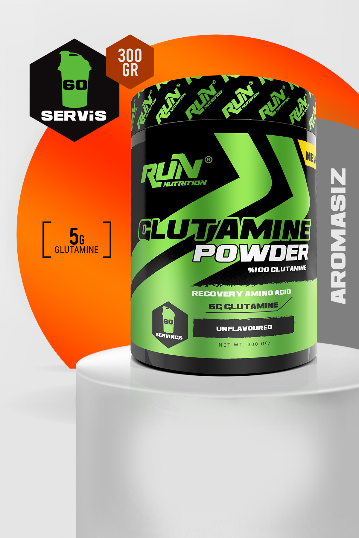 Glutamine - 300g - 60 Servis - Aromasız