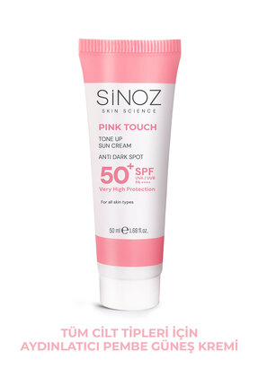 Sinoz Pink Touch SPF50+ Aydınlatıcı Pembe Yüz Güneş Kremi PA++++ Tüm Ciltler ...
