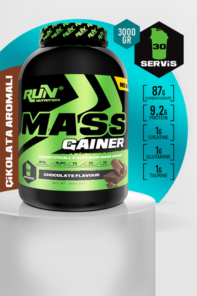 Run Nutrition Gainer - 3 Kg - Çikolata Aromalı - 30 Servis