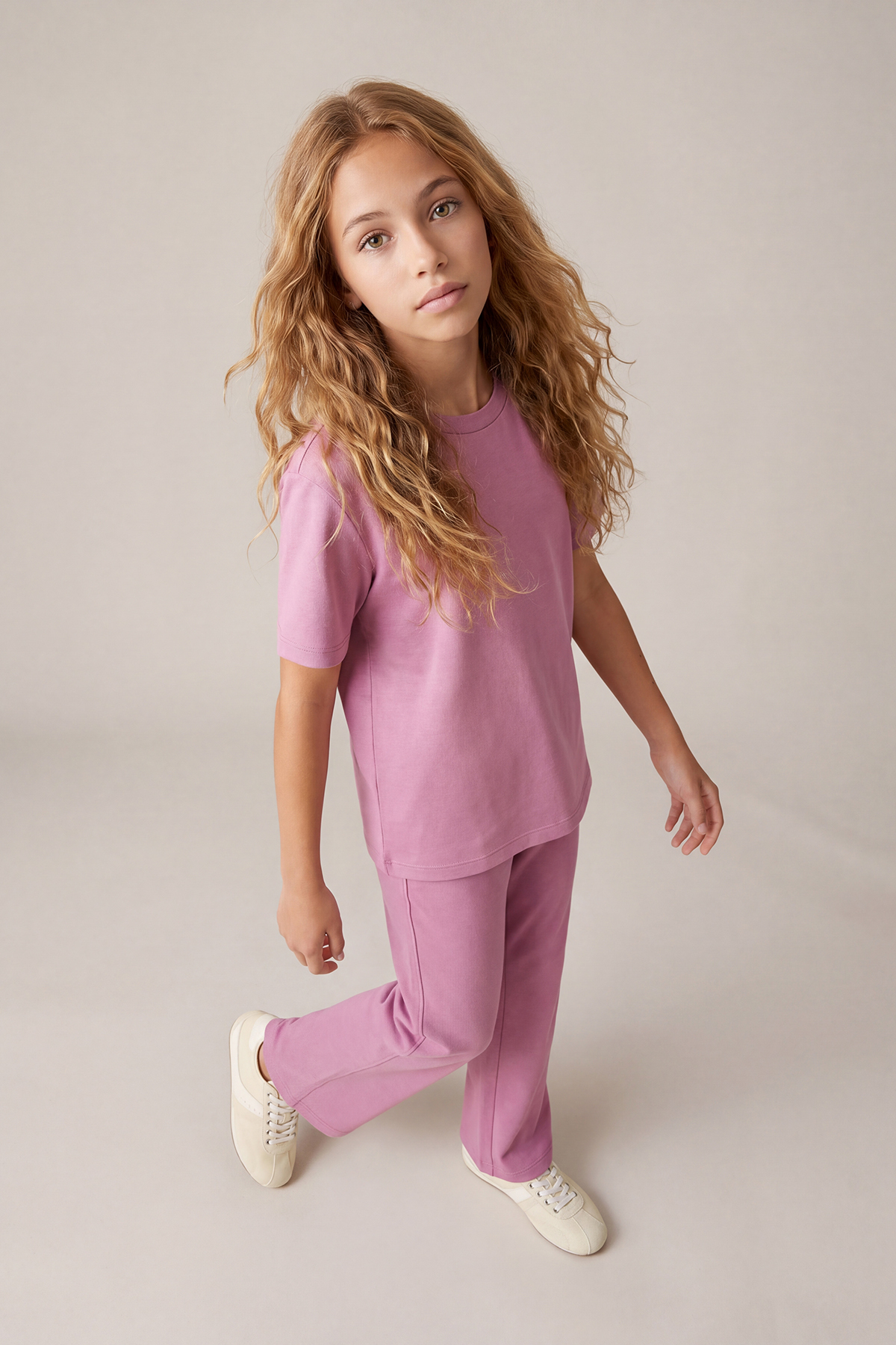 Trendyolmilla Kids Mor Düz Örme Alt - Üst Takım TKDSS26AU00020