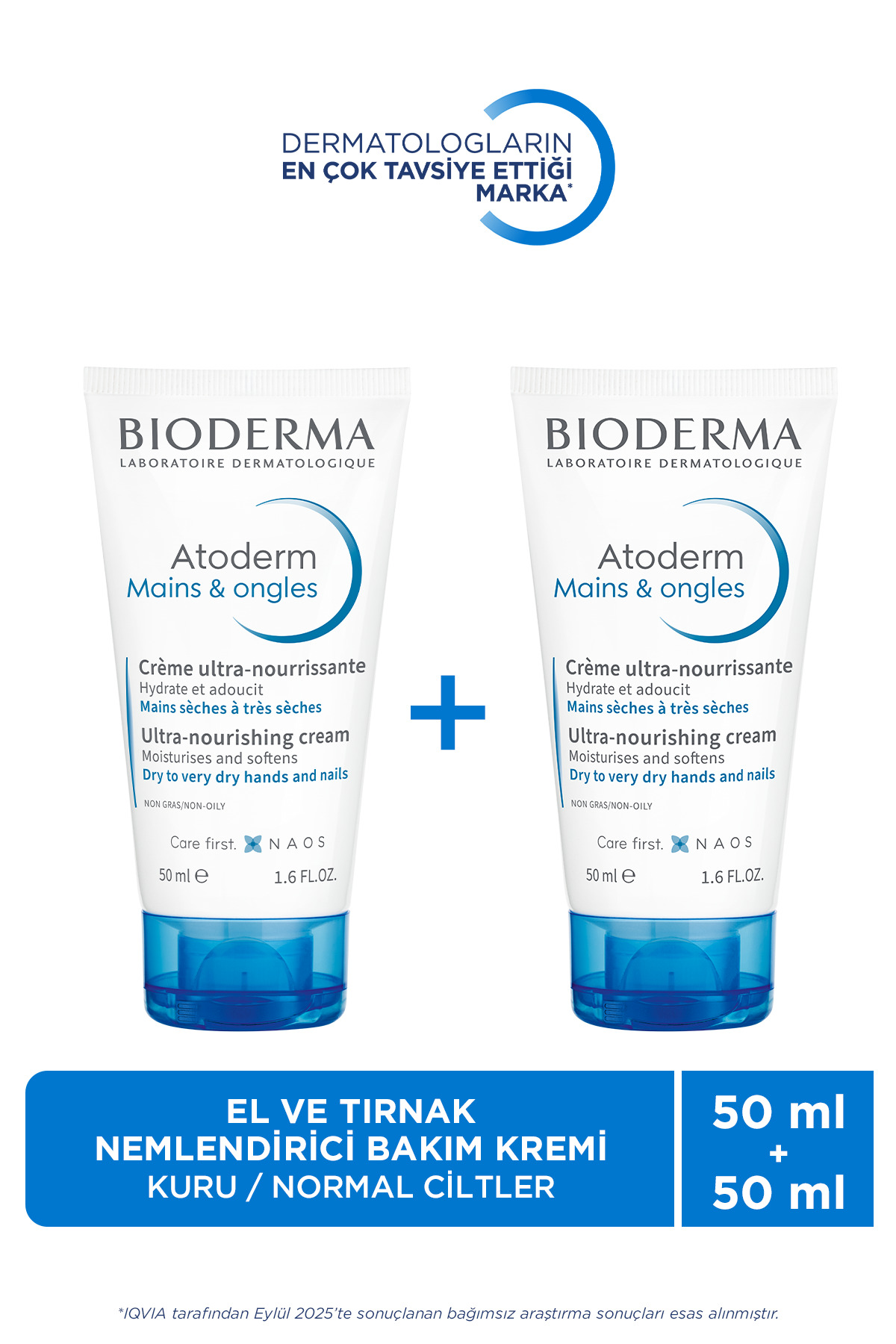 Bioderma Atoderm Kuru Ciltler Onarıcı Nemlendirici El & Tırnak Bakım — 1005355243