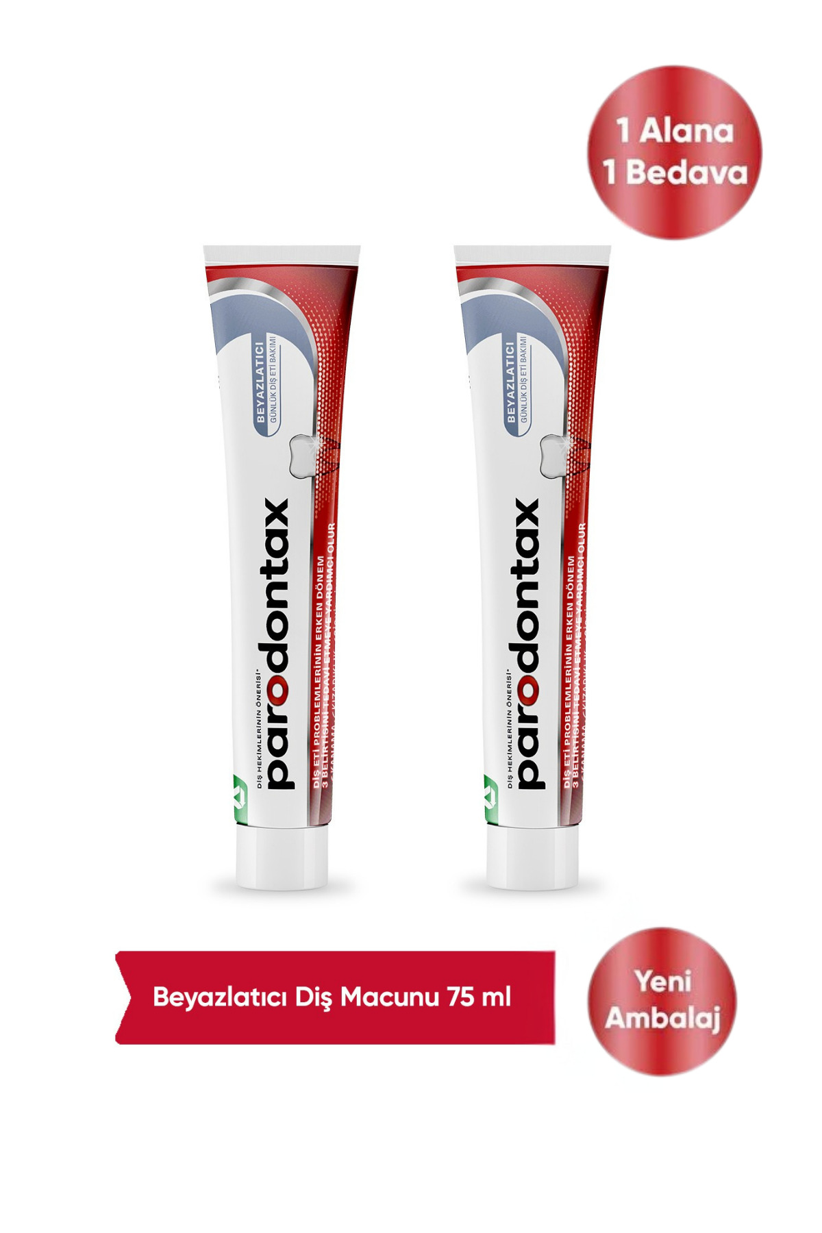Parodontax Beyazlatıcı Diş Macunu 75 ml 1+1 - Fiyatı, Yorumları