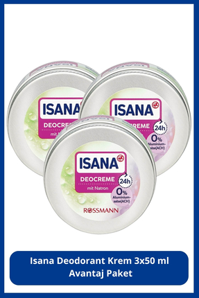 ISANA Deodorant Kremi 50 ml X3 Adet