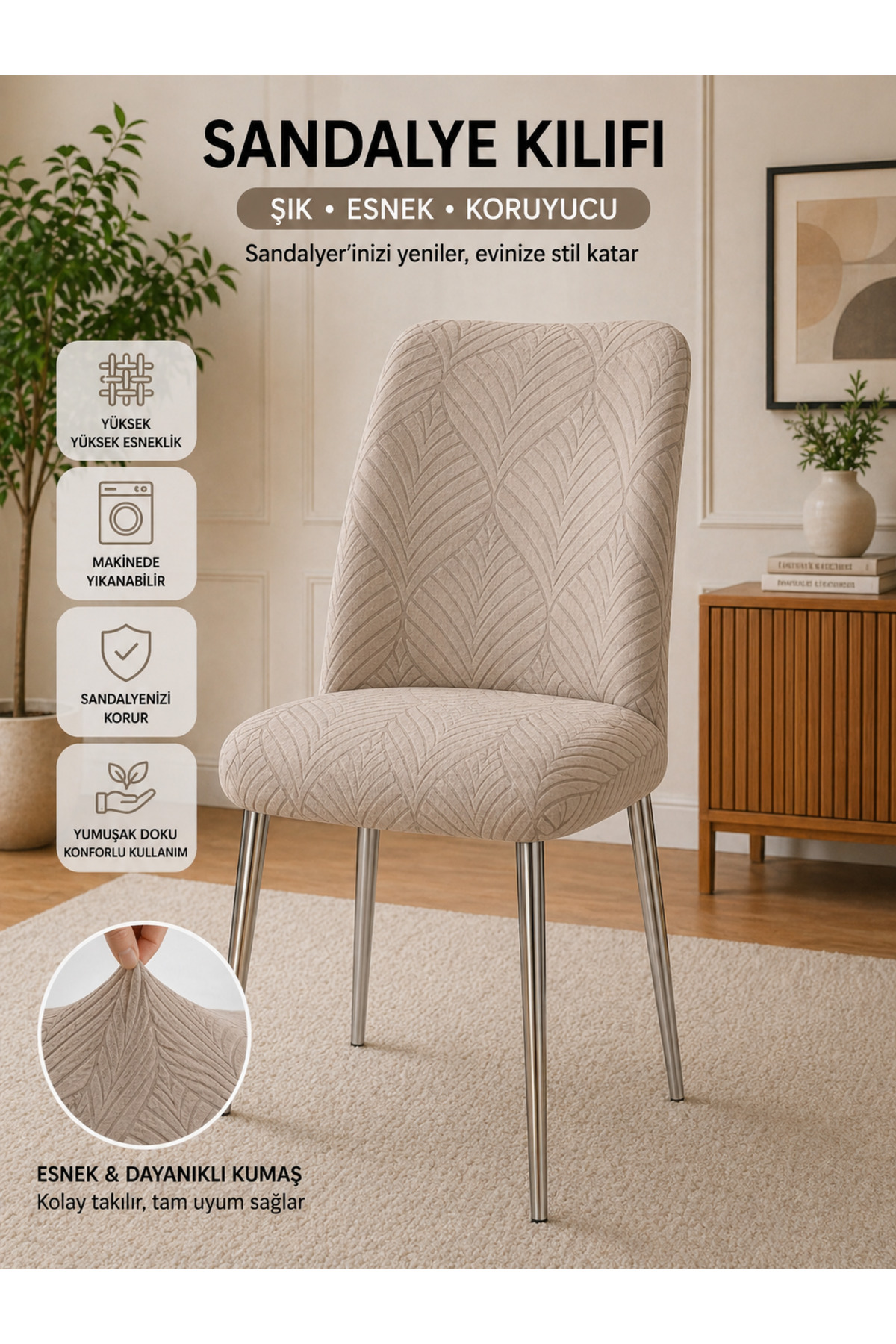 Washable Stretch Elastic Lycra Oval Chair Cover - Round Chair Cover