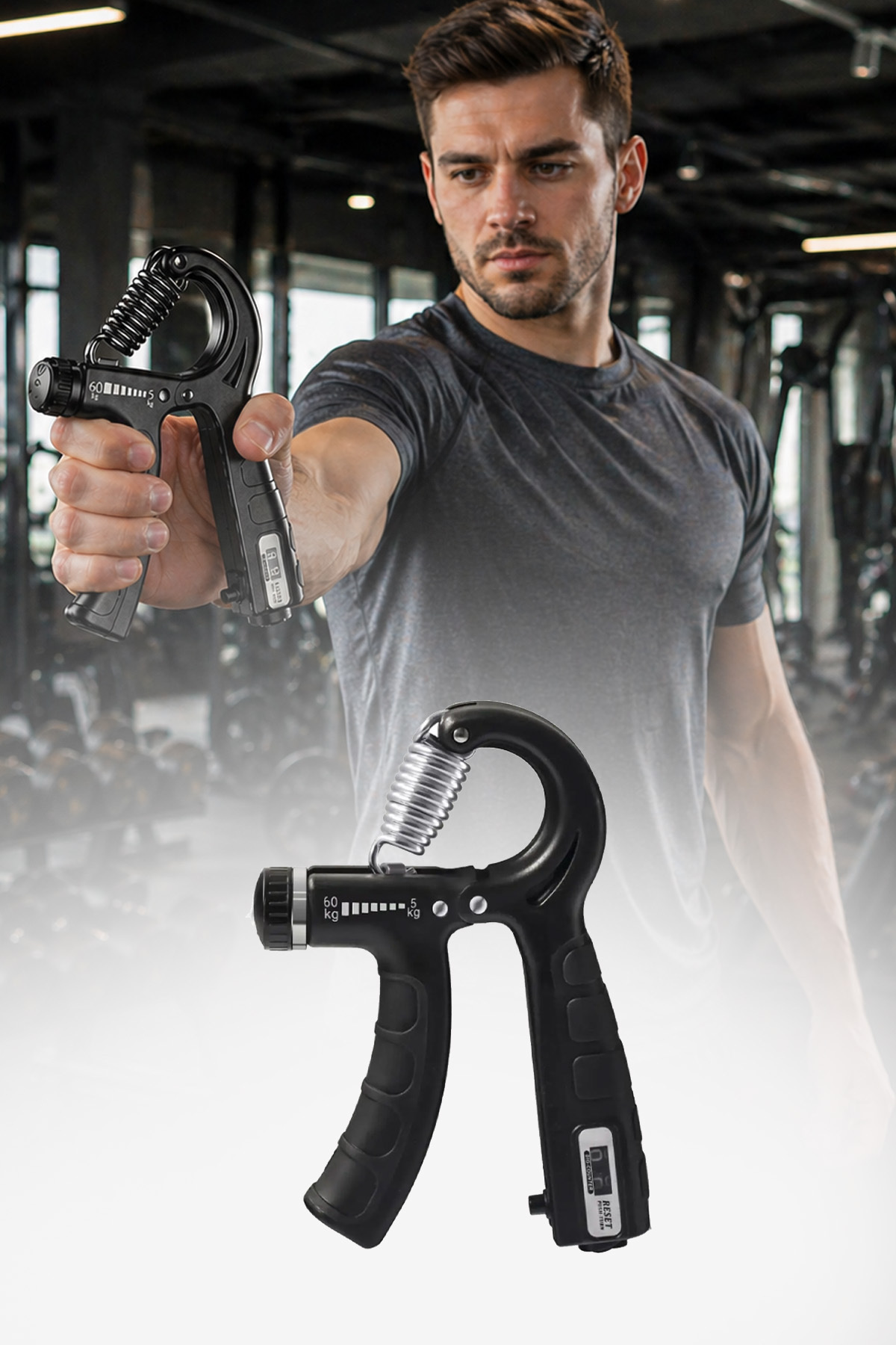 Wrist Strengthener 5-60 Kg Exercise Bow with Adjustable Counter Fitness Influenza Power Booster