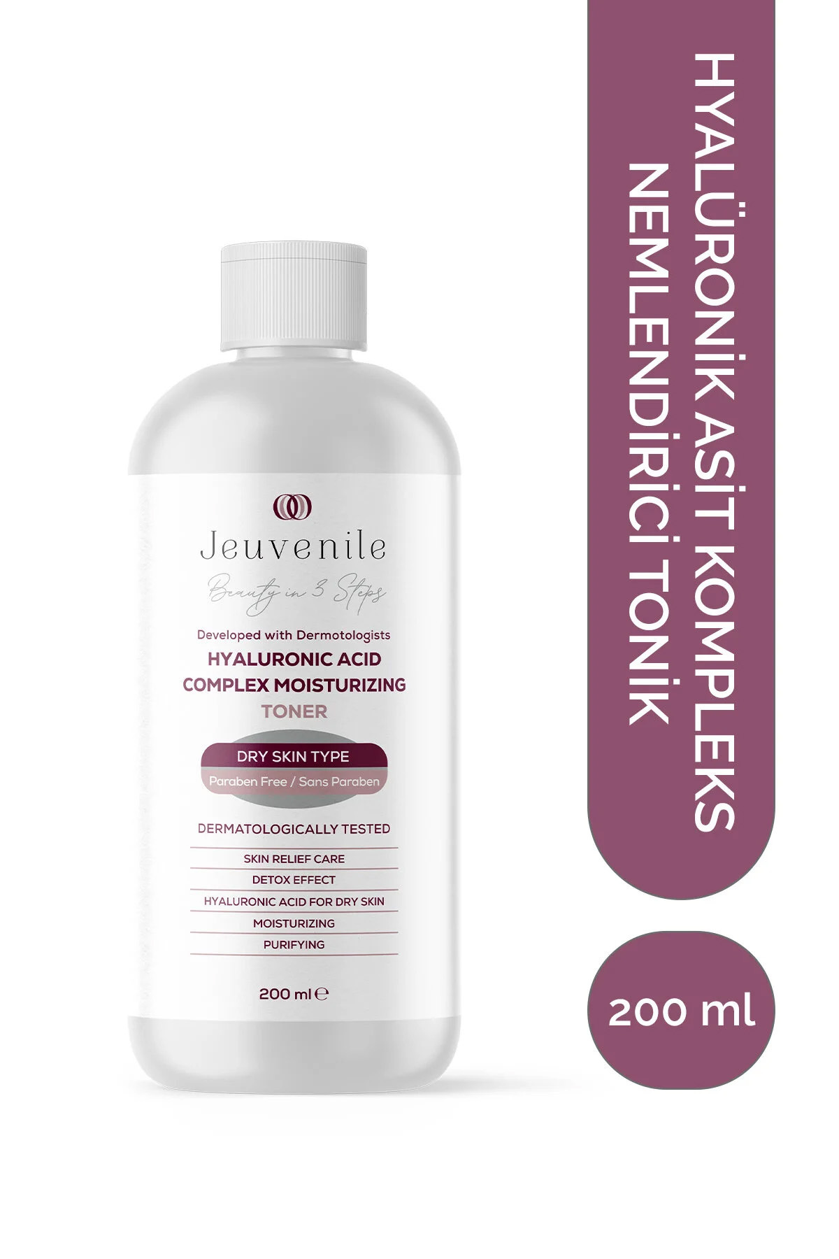 Jeuvenile Hyaluronik Asit Tonik – Aydınlatıcı & Nemlendirici Tonik, Panthenol & Laktik Asit | Cilt Nemlendirici — 8682397030383