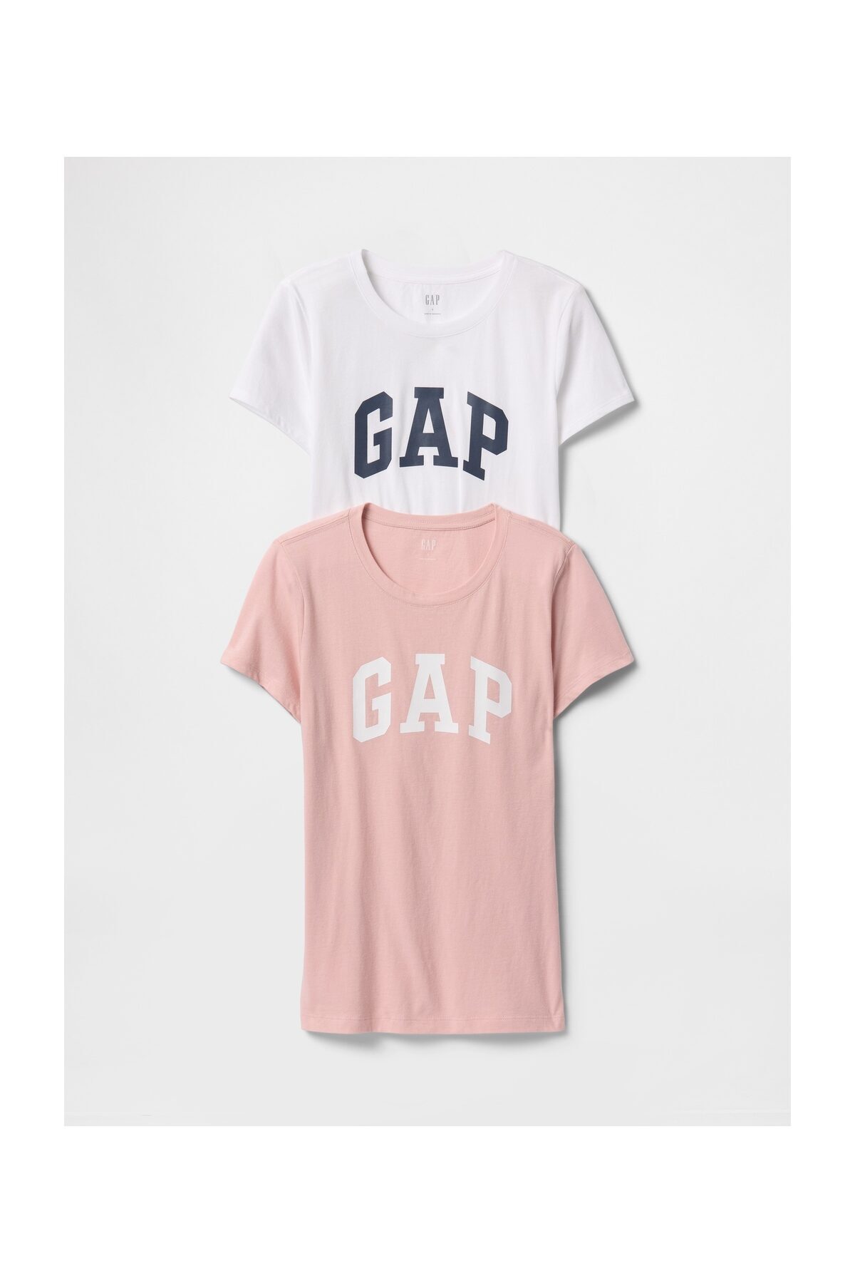 GAP T-Shirt DAMEN XSSize ROSA WEISS EINFARBIG 100% Baumwolle