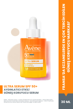 Avene Ultra Serum SPF 50+ Aydınlatıcı Etkili UVA,UVB ve Mavi Işık Karşıtı Gün...