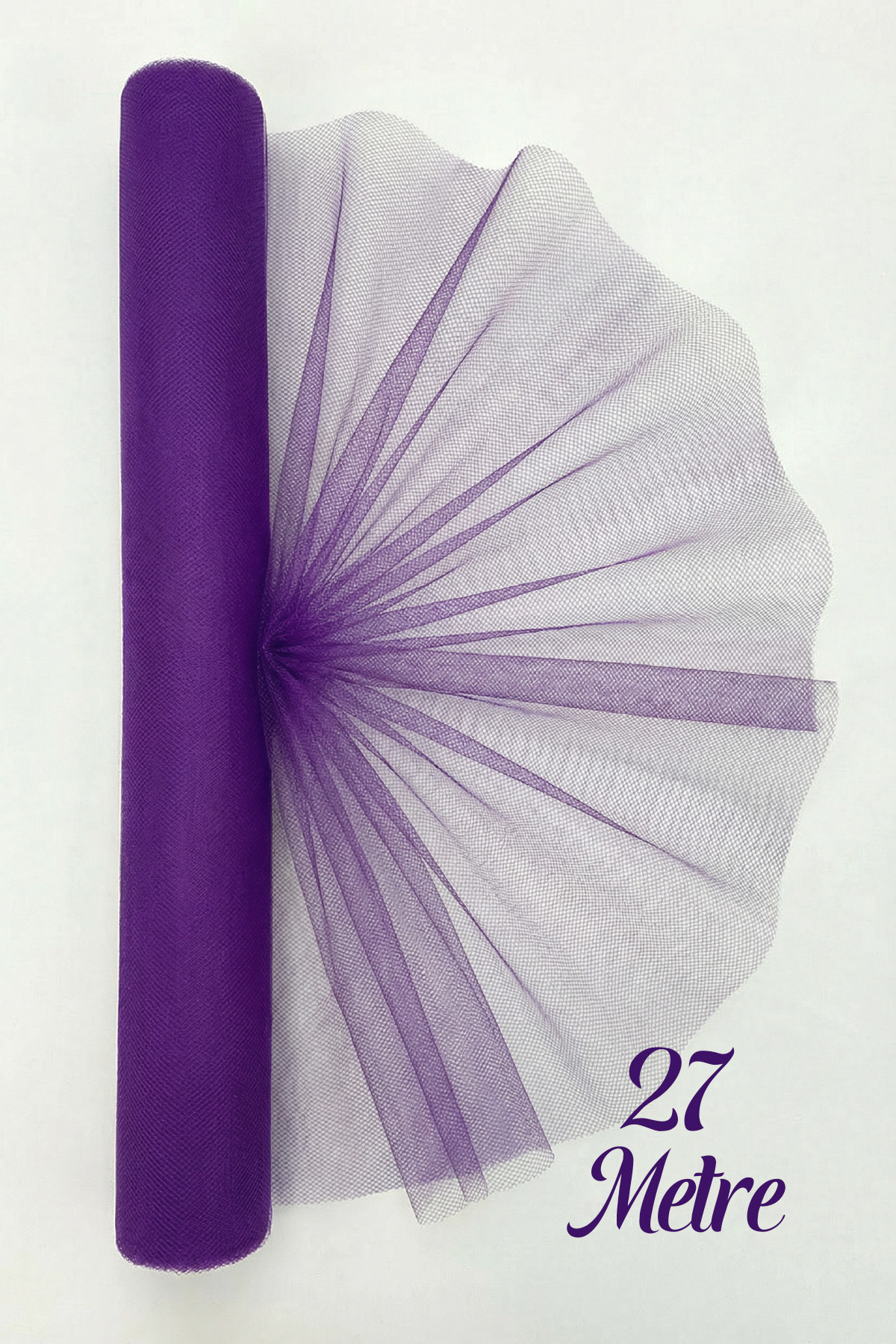 27 Meters Iranian Greek Tulle Purple, Engagement Dowry Bundle Door Birthday Convoy Party Decor Decoration, (Width 70cm)