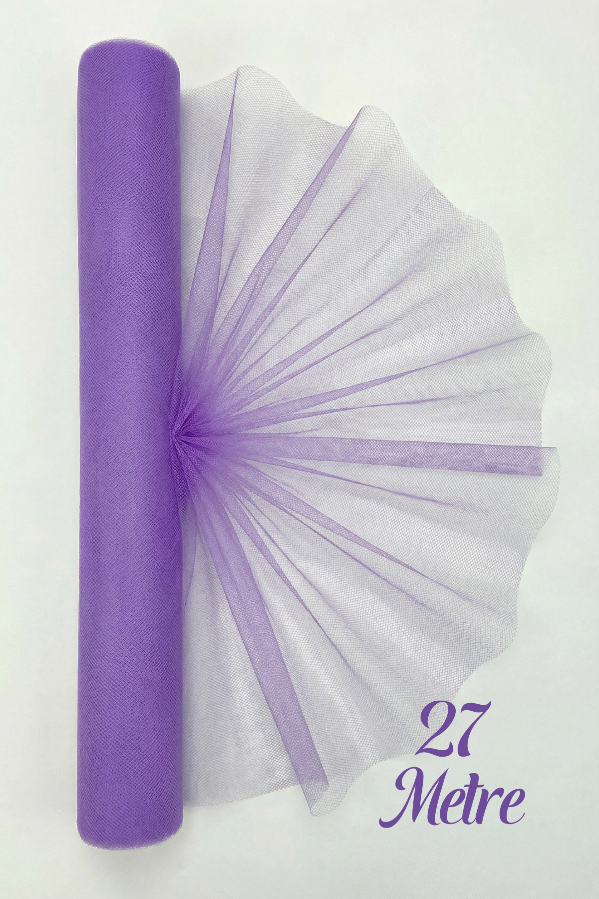 27 Meters Iranian Greek Tulle Lilac, Engagement Dowry Bundle Door Birthday Convoy Party Decor Decoration (Width 70cm)