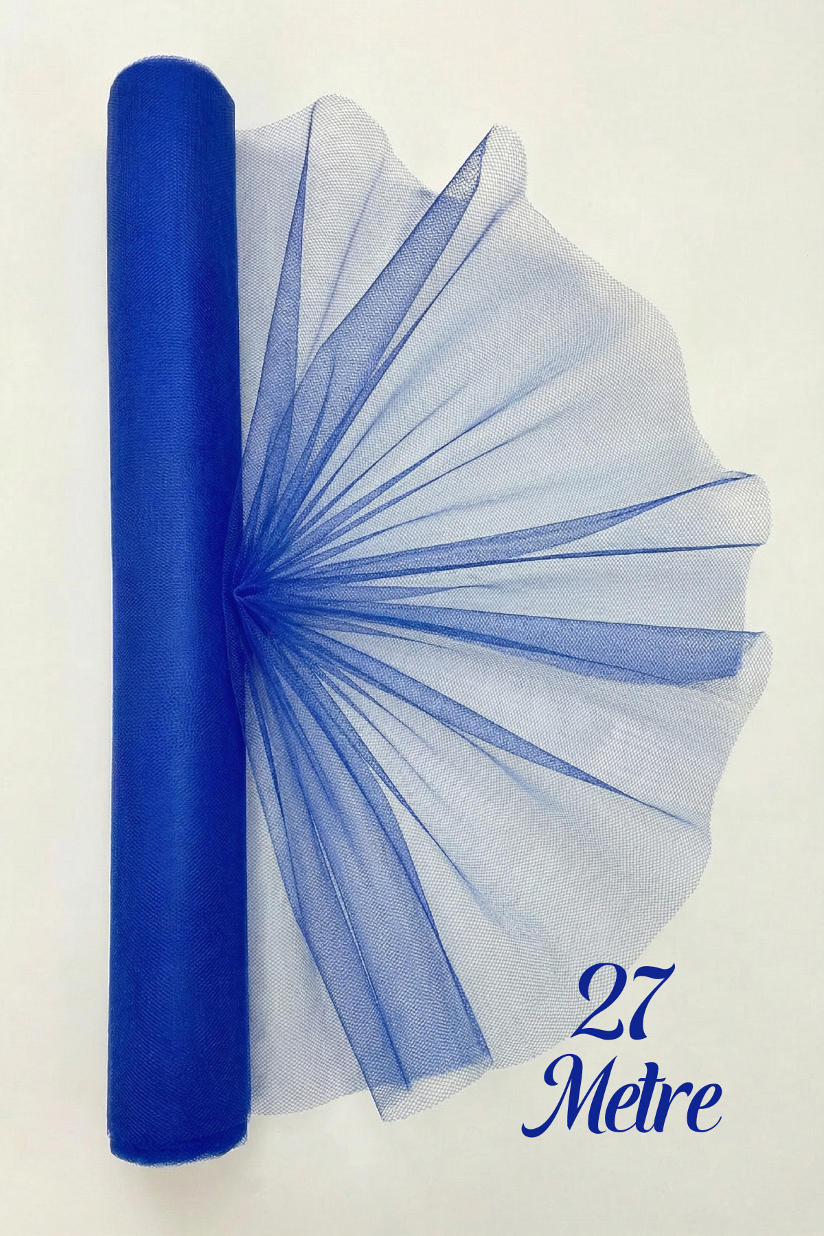27 Meters Iranian Greek Tulle Sax Blue, Engagement Dowry Bundle Door Birthday Convoy Party Decoration, (Width 70cm)