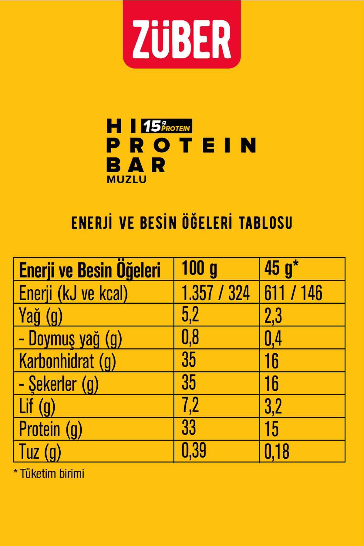 Hi Protein Muzlu Yüksek Protein Bar 45g x 6 Adet (15g Protein) 6