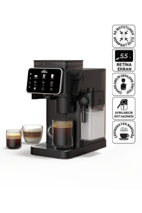 Arzum OK0047 Okka Barista Compact Otomatik Espresso Makinesi,Süt Hazneli,7 Fa...