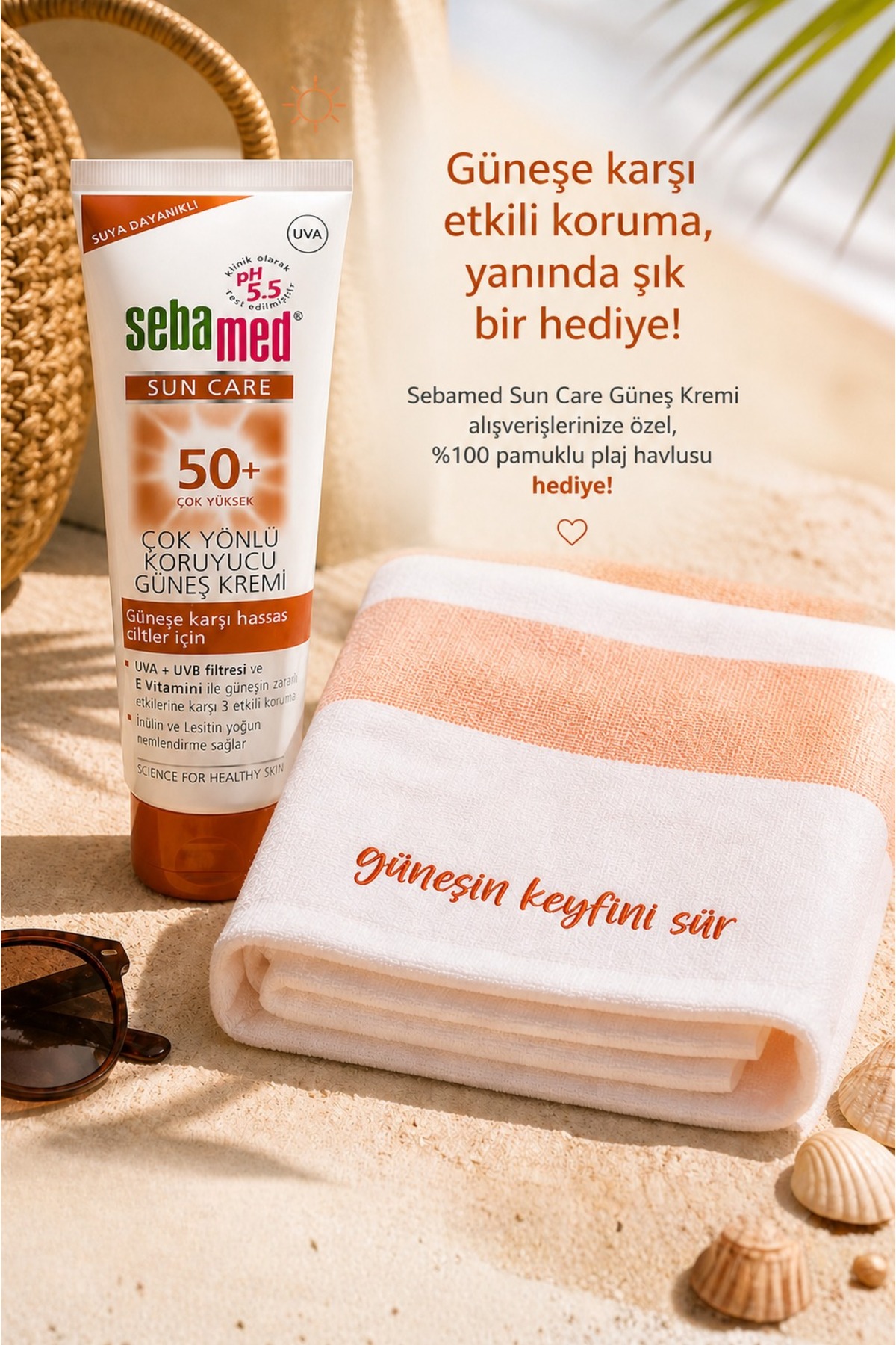 Aile Güneş Kremi Seti SPF 50+ Yüz Güneş Kremi 50 ml + Bebek Güneş Kremi 200 ml — SET.SBMD.1 — تصویر 9 از 9