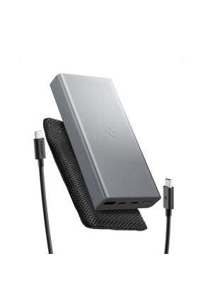 Spigen 20000 mAh Alüminyum 30W USB-C + USB-A Giriş/Çıkış Hızlı Şarj 3 Port Ka...