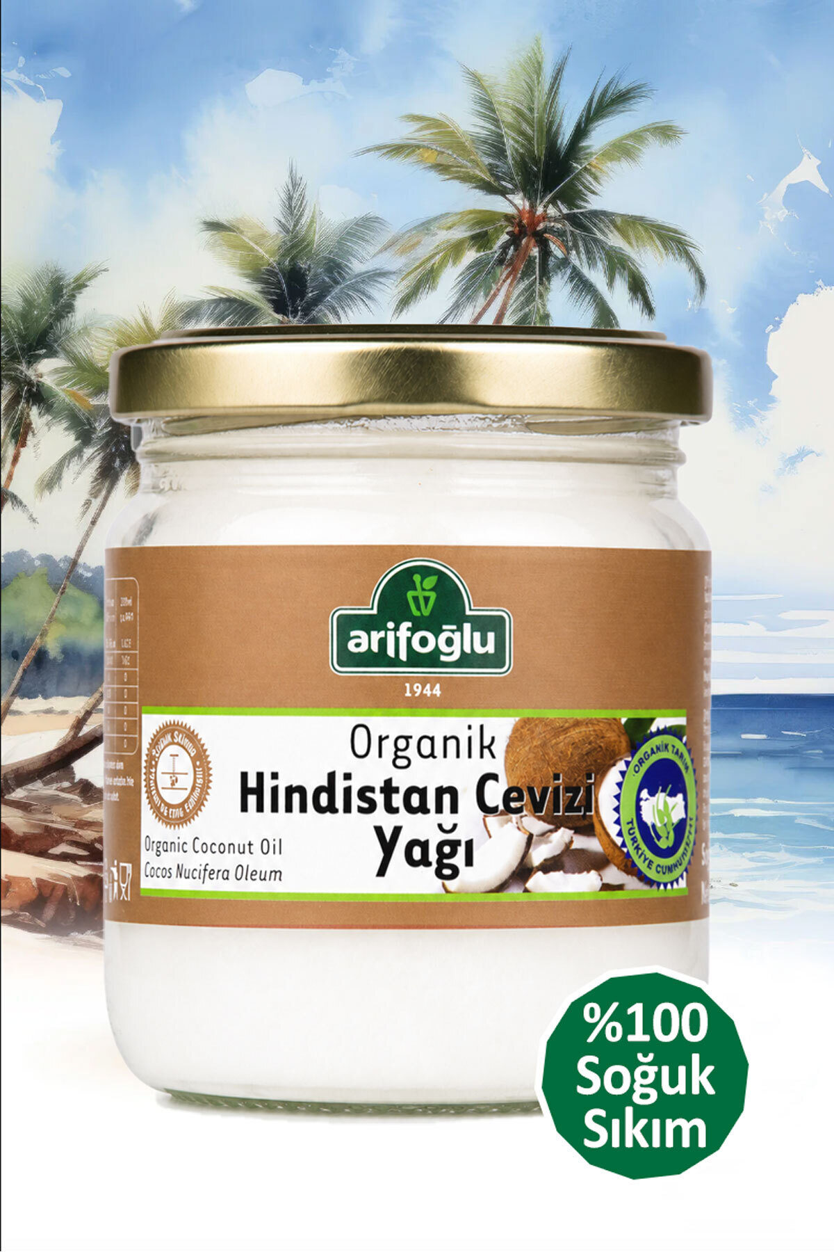 Organik Hindistan Cevizi Yağı 200 ml Arifoğlu | Soğuk Sıkım | Cold Pressed Virgin Coconut Oil — 600 28 251 — تصویر 5 از 6