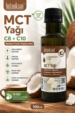 botaniksan Mct Oil Yağı 100ml (ORTA ZİNCİRLİ TRİGLİSERİTLER) Liquid