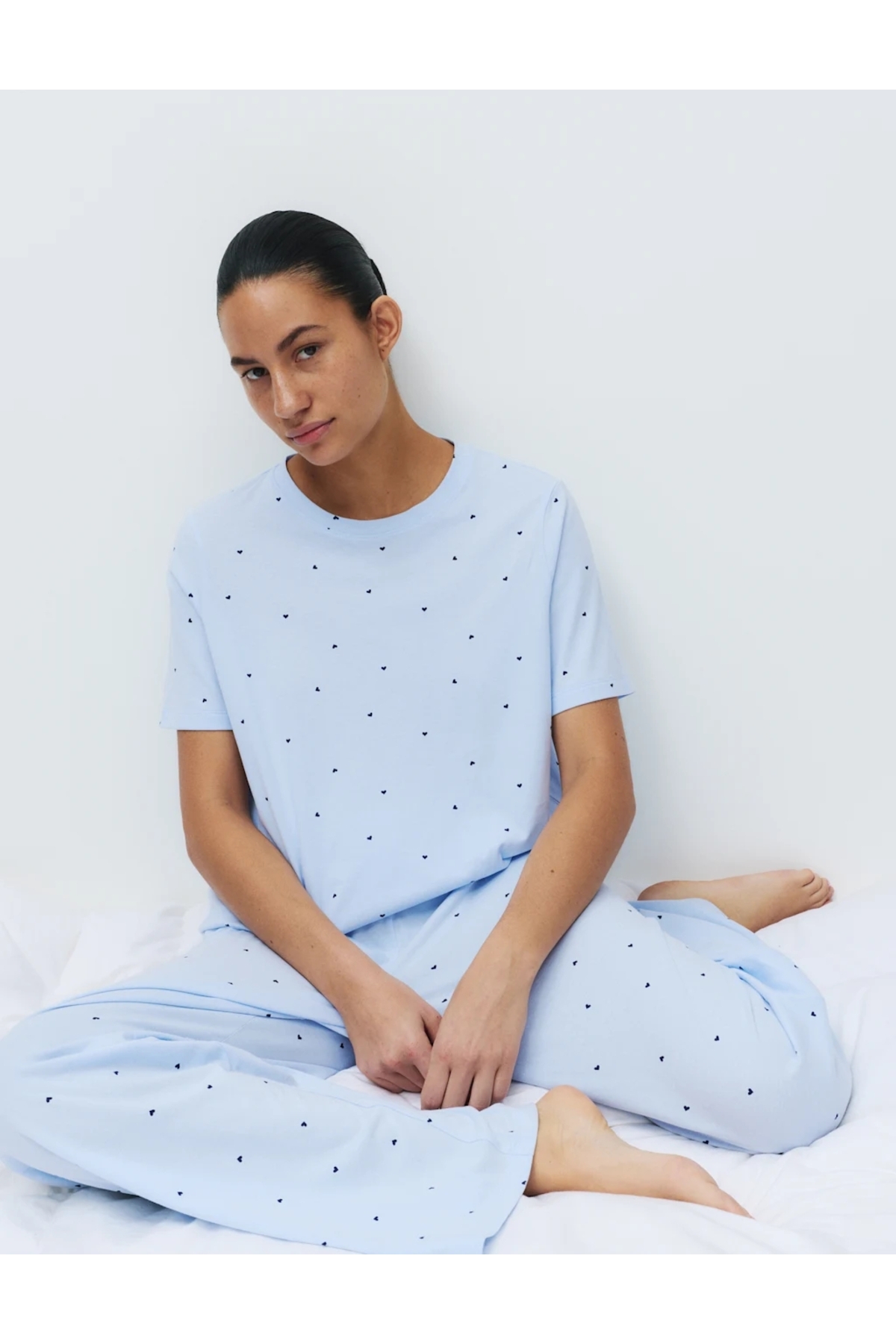 Marks & Spencer Reines Baumwoll-Pyjama-Set mit Aufdruck