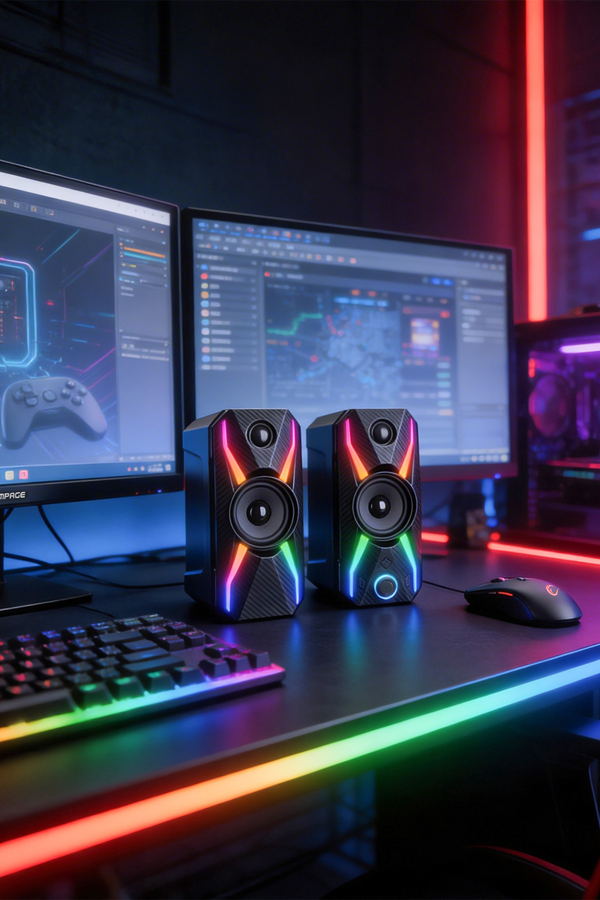 Resim Rampage Rms-x5 2.0 Siyah Multimedia Gaming Usb Speaker 