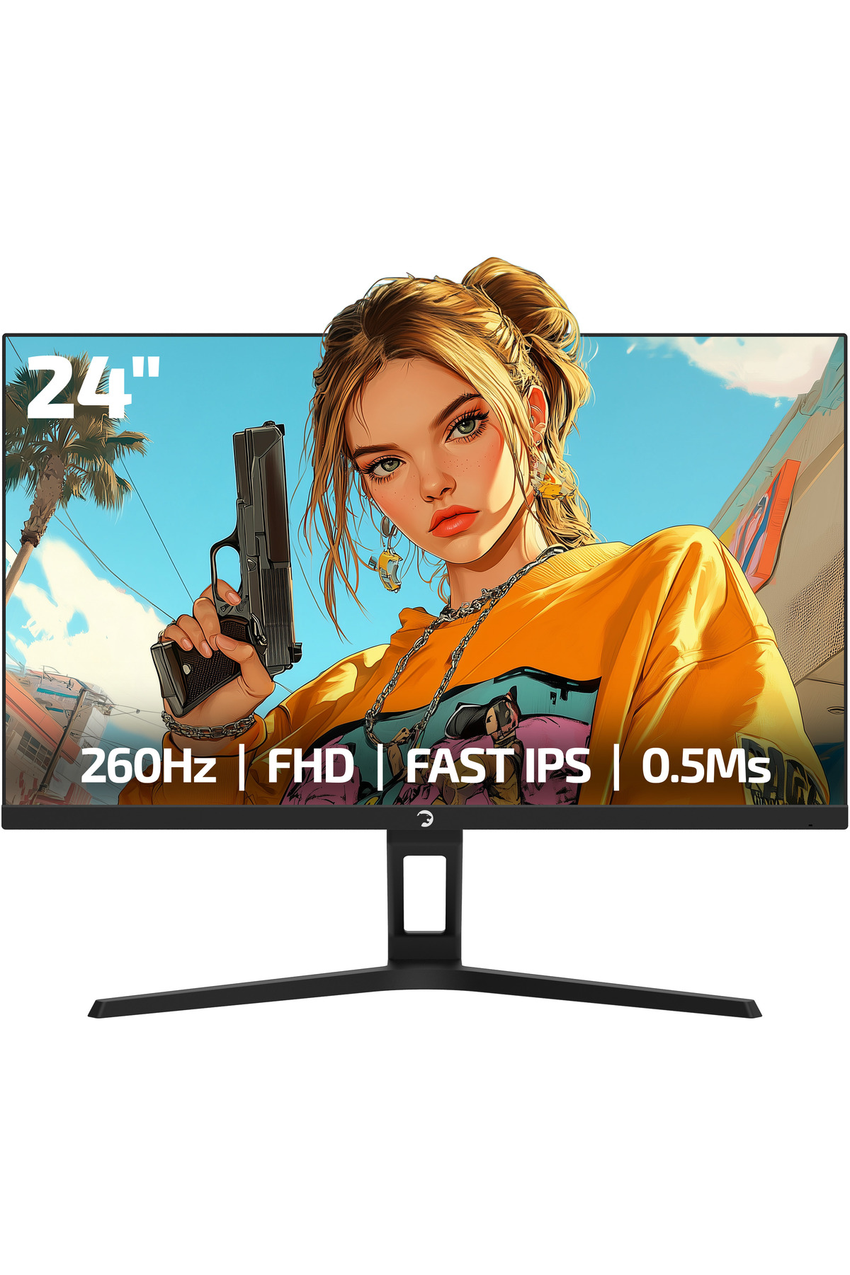 Kaze T10 24" 260Hz 0.5ms FHD Fast IPS 2x2W Speaker Gaming Monitor (Zero Dead Pixel Warranty