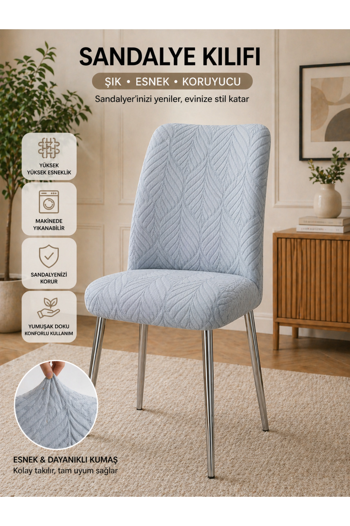 Washable Stretch Elastic Lycra Oval Chair Cover - Round Chair Cover