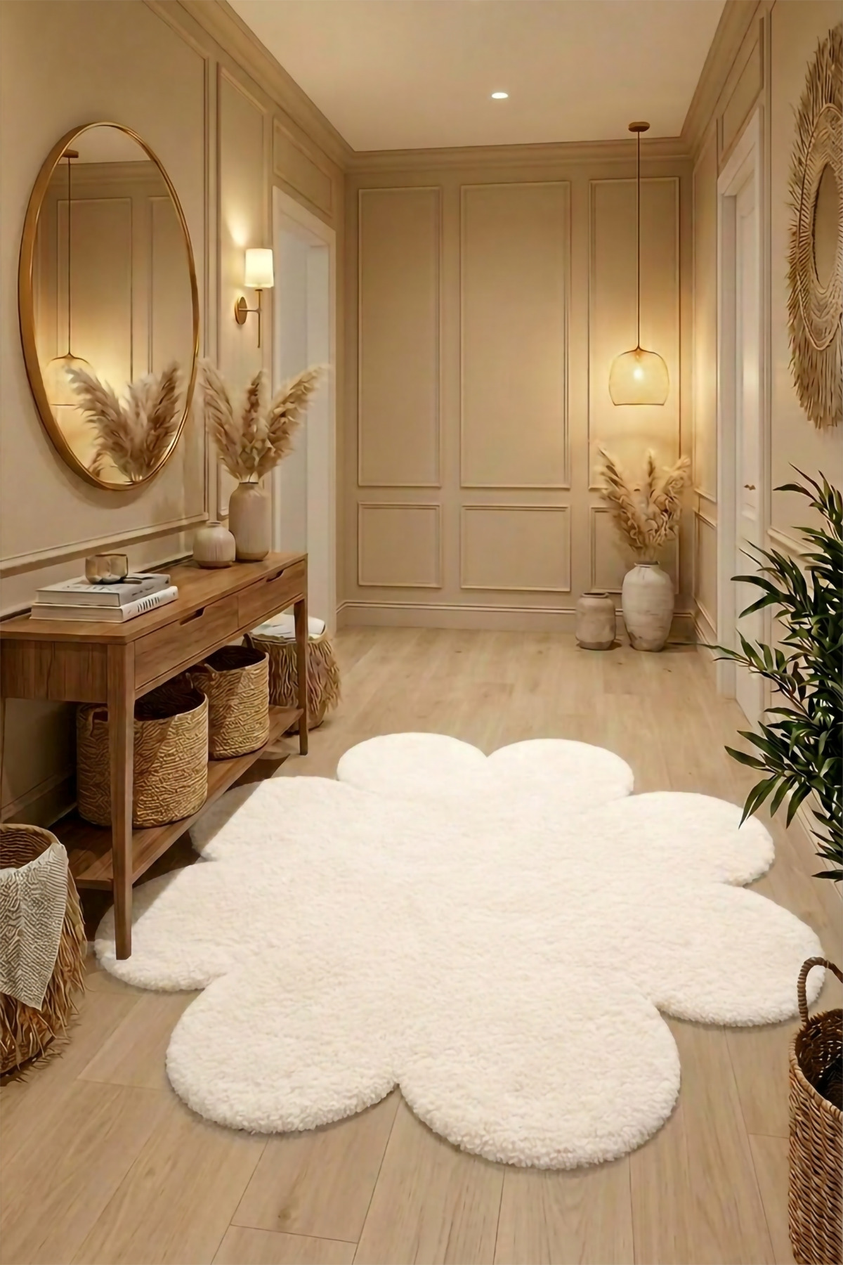 Daisy Model Soft Plush Decorative Living Room Rug