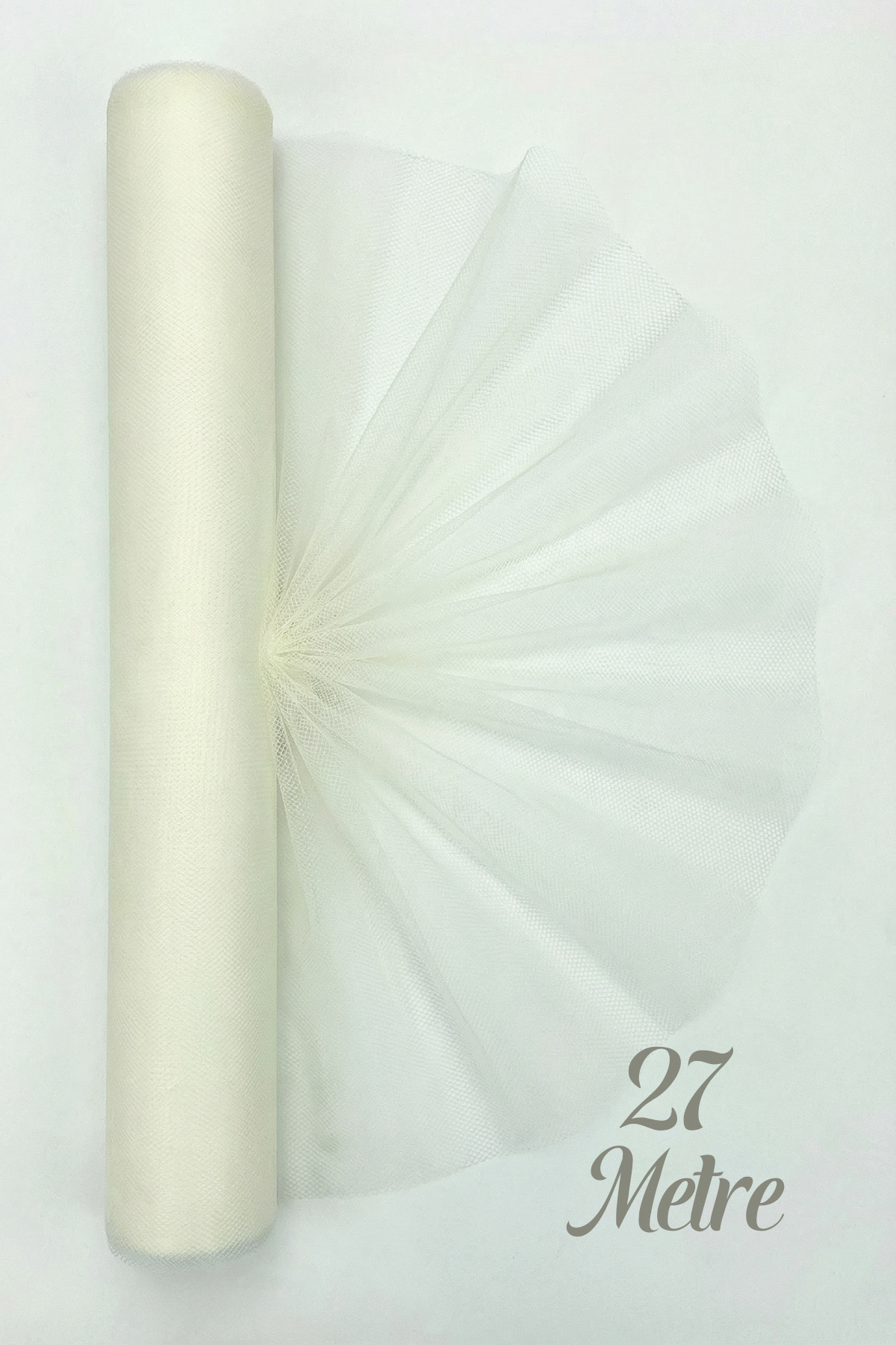 27 Meters Iranian Greek Tulle Cream, Engagement Dowry Bundle Door Birthday Convoy Party Decor Decoration (Width 70cm)